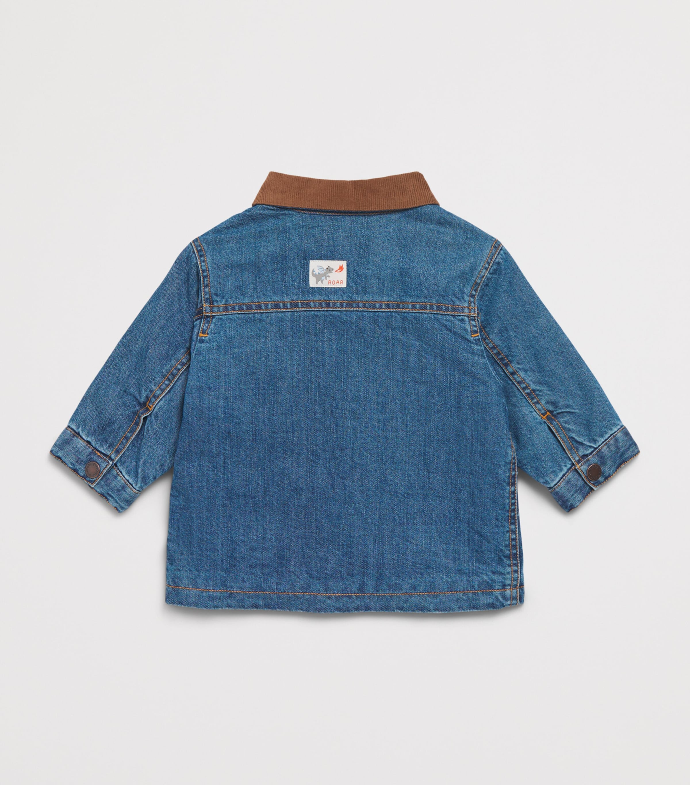 Purebaby Padded Denim Jacket (0-12 Months) Mdenm Mid Denim Image 2