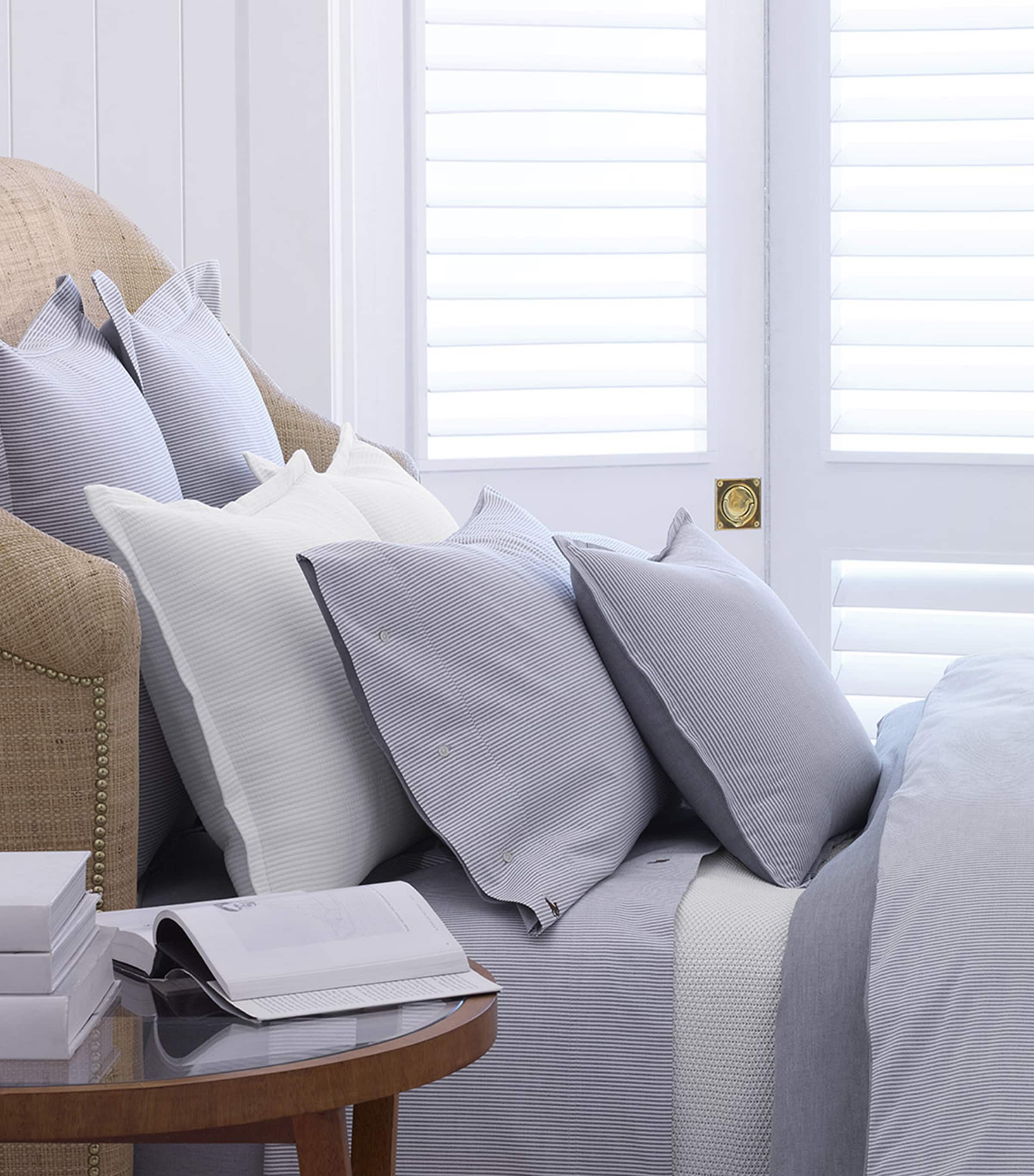 Polo Ralph Lauren Oxford Blue Flat Sheet In Blue