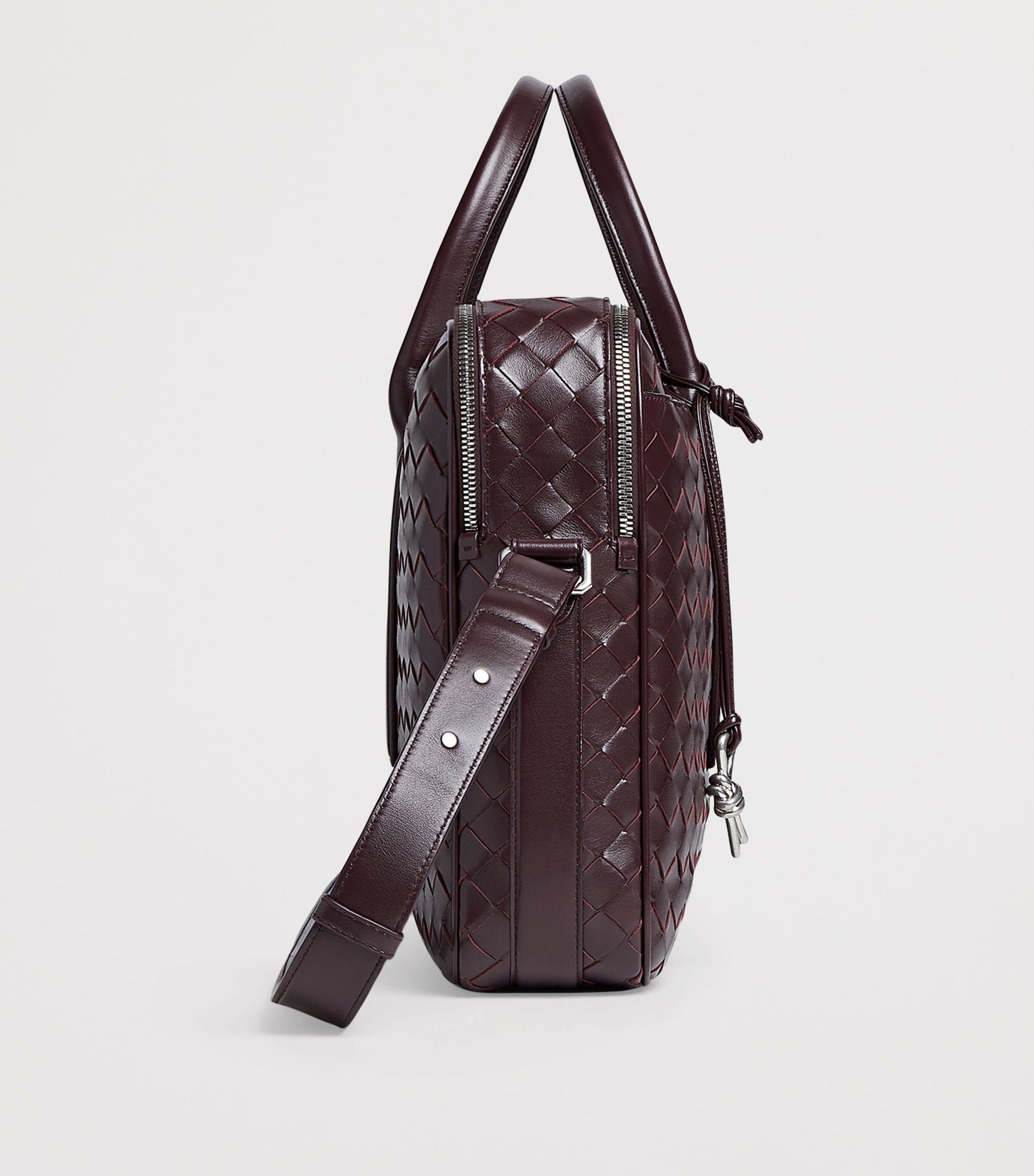 Bottega Veneta Brown Leather Intrecciato Getaway Briefcase