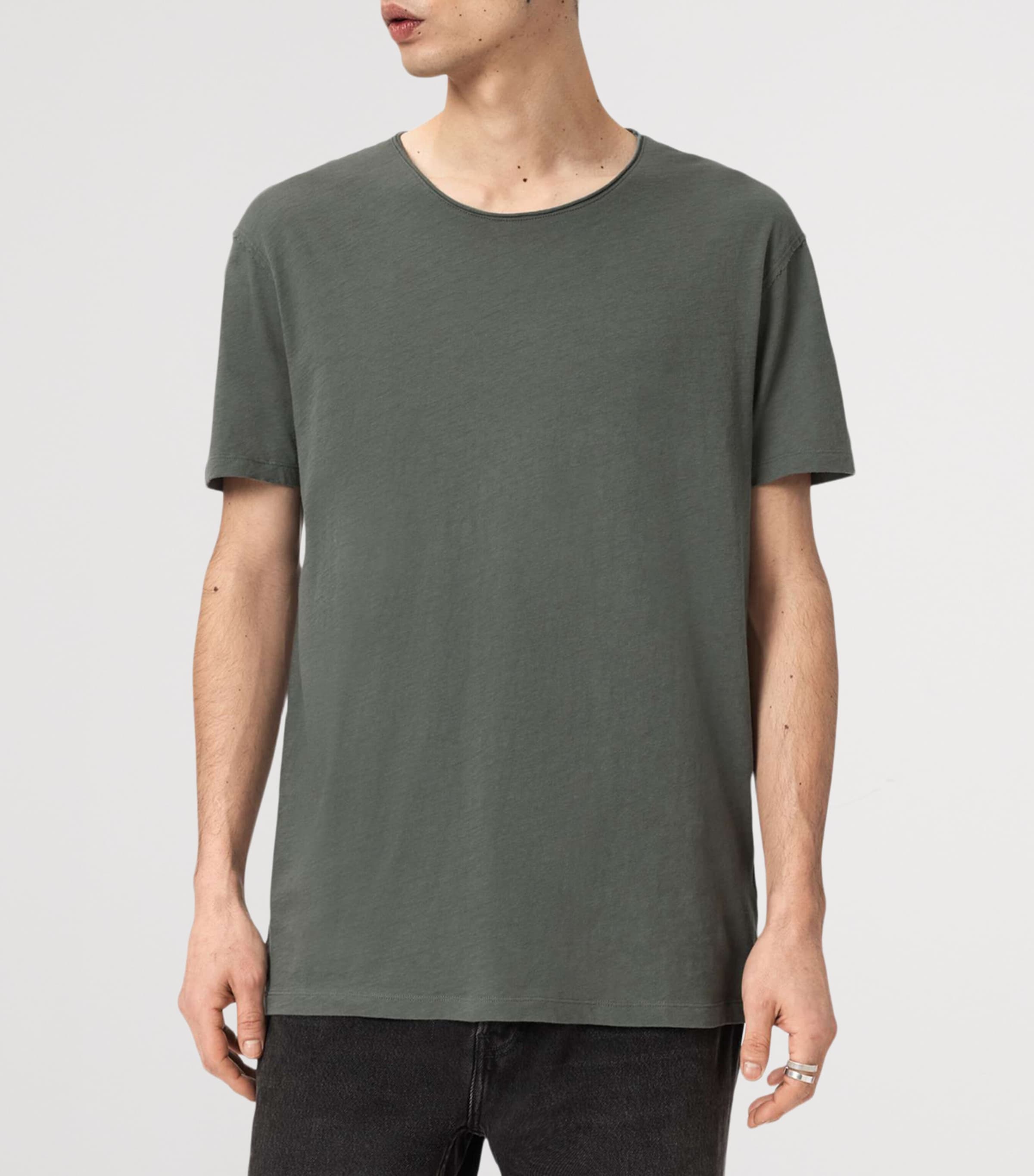 AllSaints Mens Organic Cotton Figure T-Shirt Gastor Green Image 3