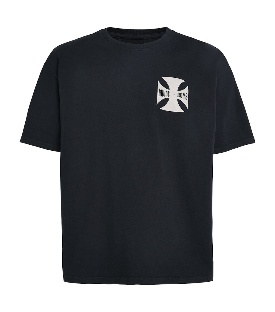 Cotton Rhude Boys T-Shirt 0027 VINTAGE BLACK Image 1