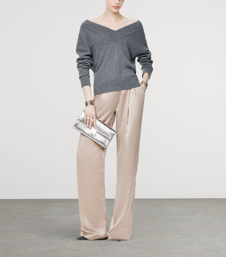 TOM FORD Womens Silk Tailored Trousers Jbq Image 2