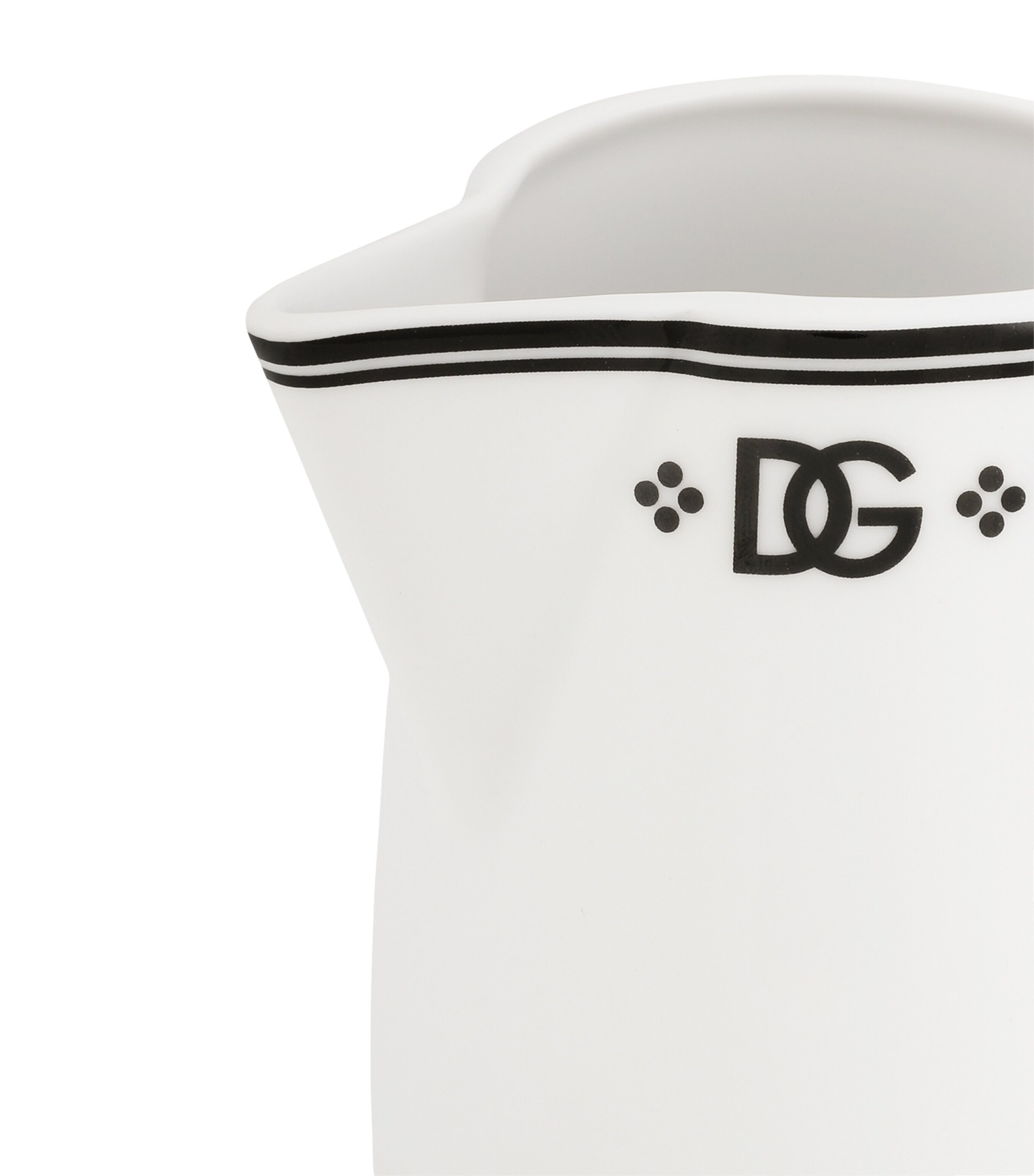 Dolce&Gabbana Casa Porcelain DG Logo Milk Jug Dg Logo Bordo Image 3