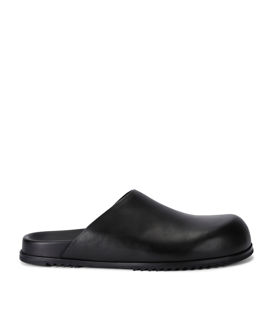 Leather Granola Mules BLACK Image 1