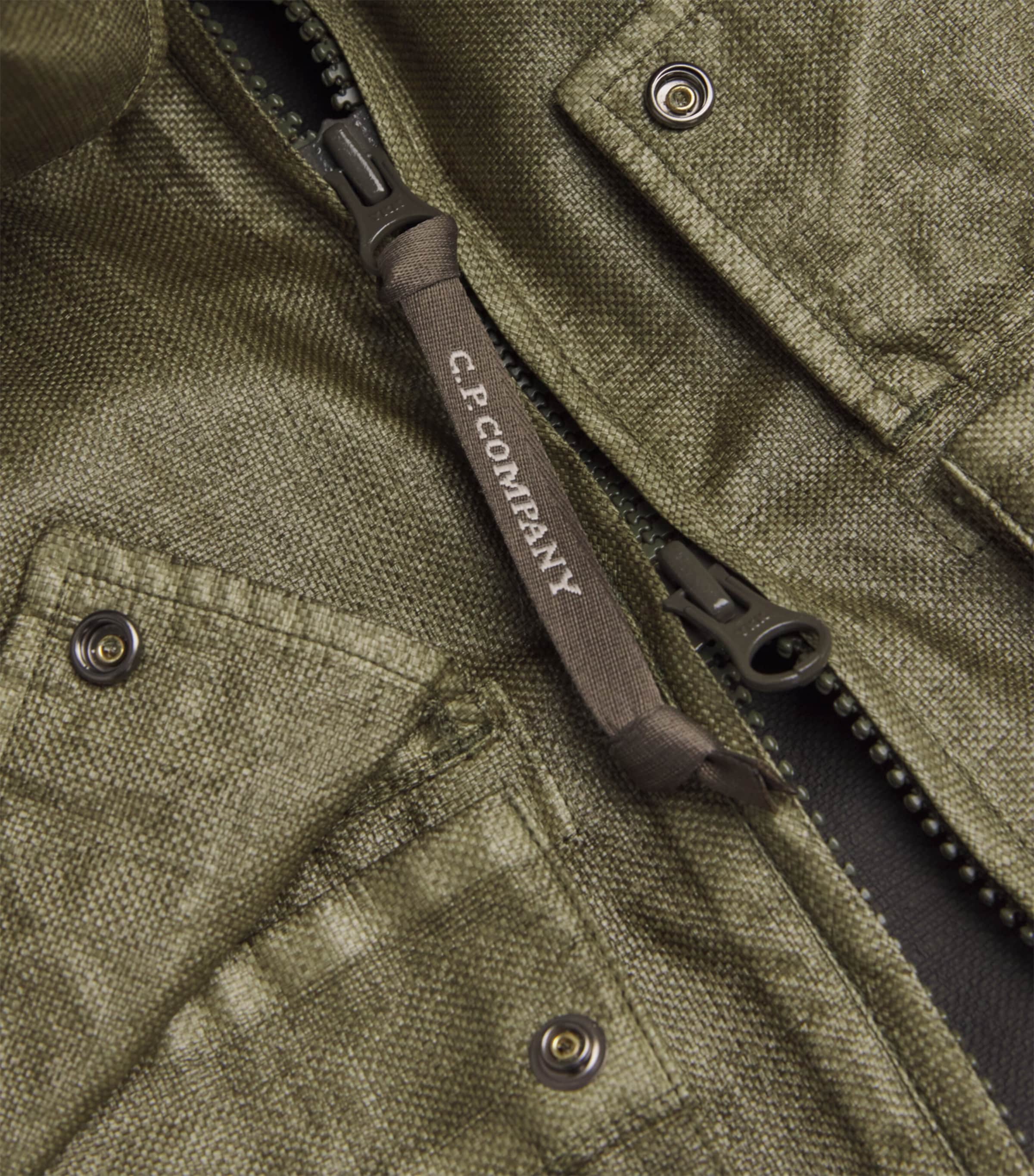 Technical Rafia Drawstring-Hood Jacket THYME 669 Image 5