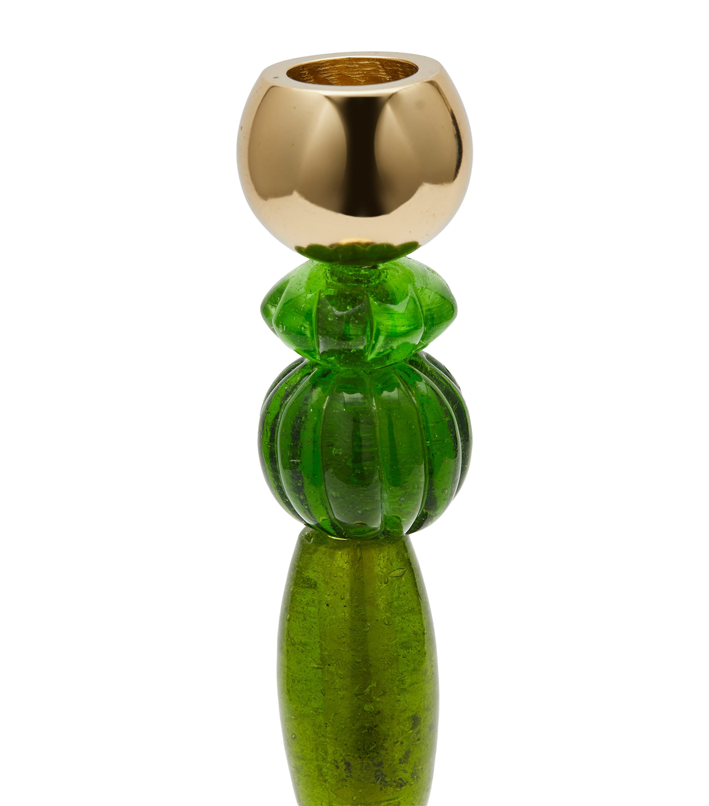POLSPOTTEN Small Beads Candle Holder (34cm) Dark Green Image 2