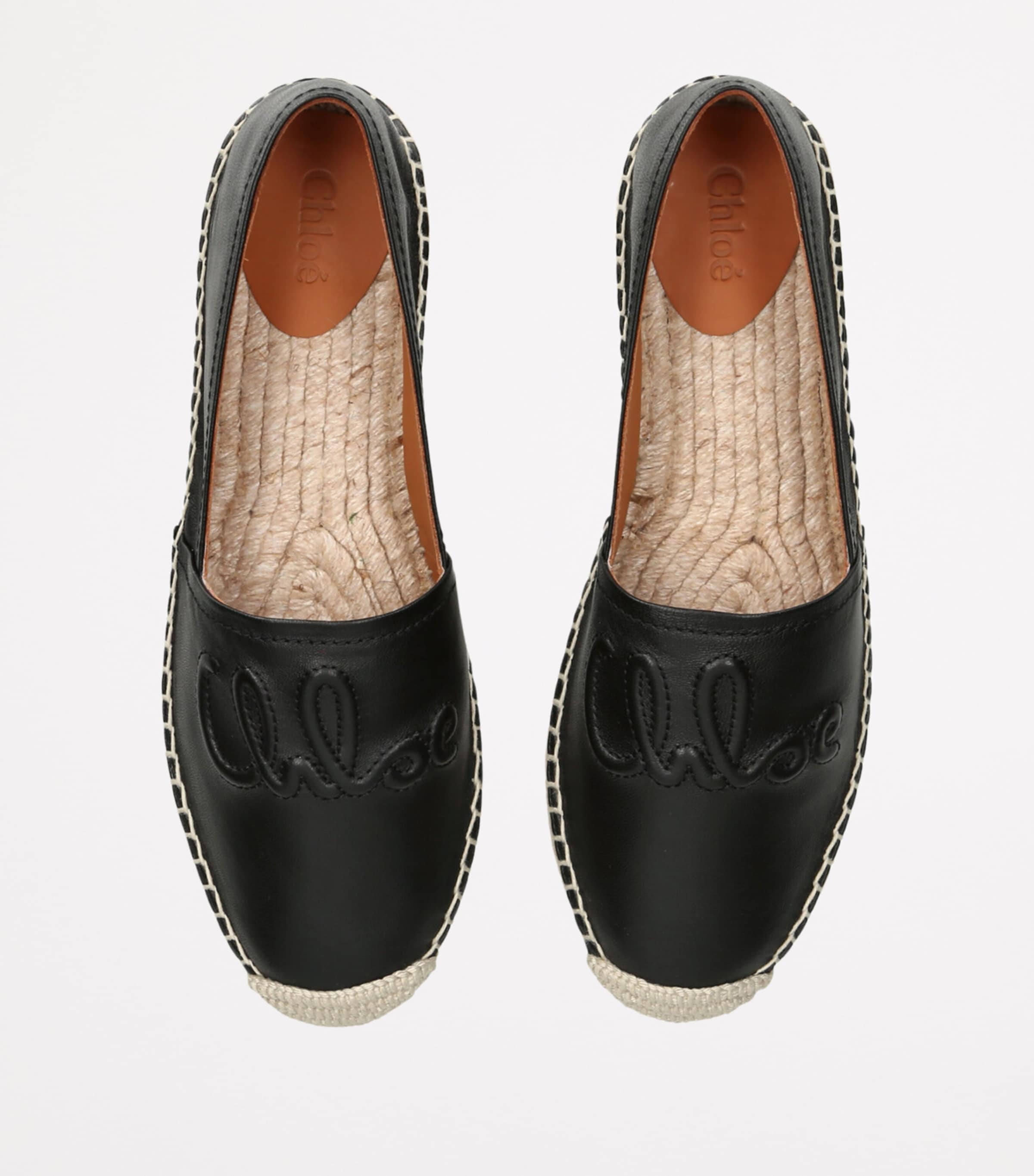 Leather Isla Espadrilles BLACK Image 4