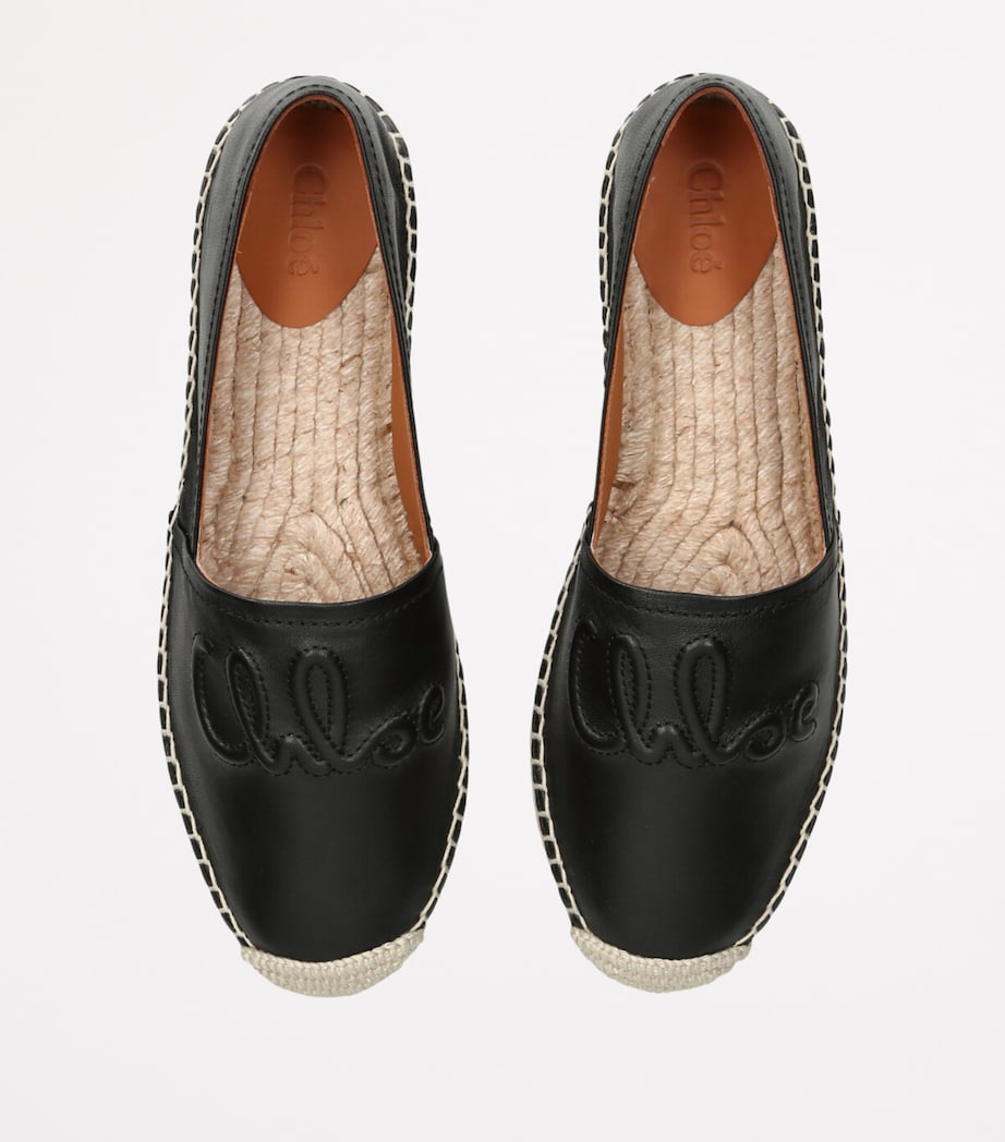 Leather Isla Espadrilles BLACK Image 4