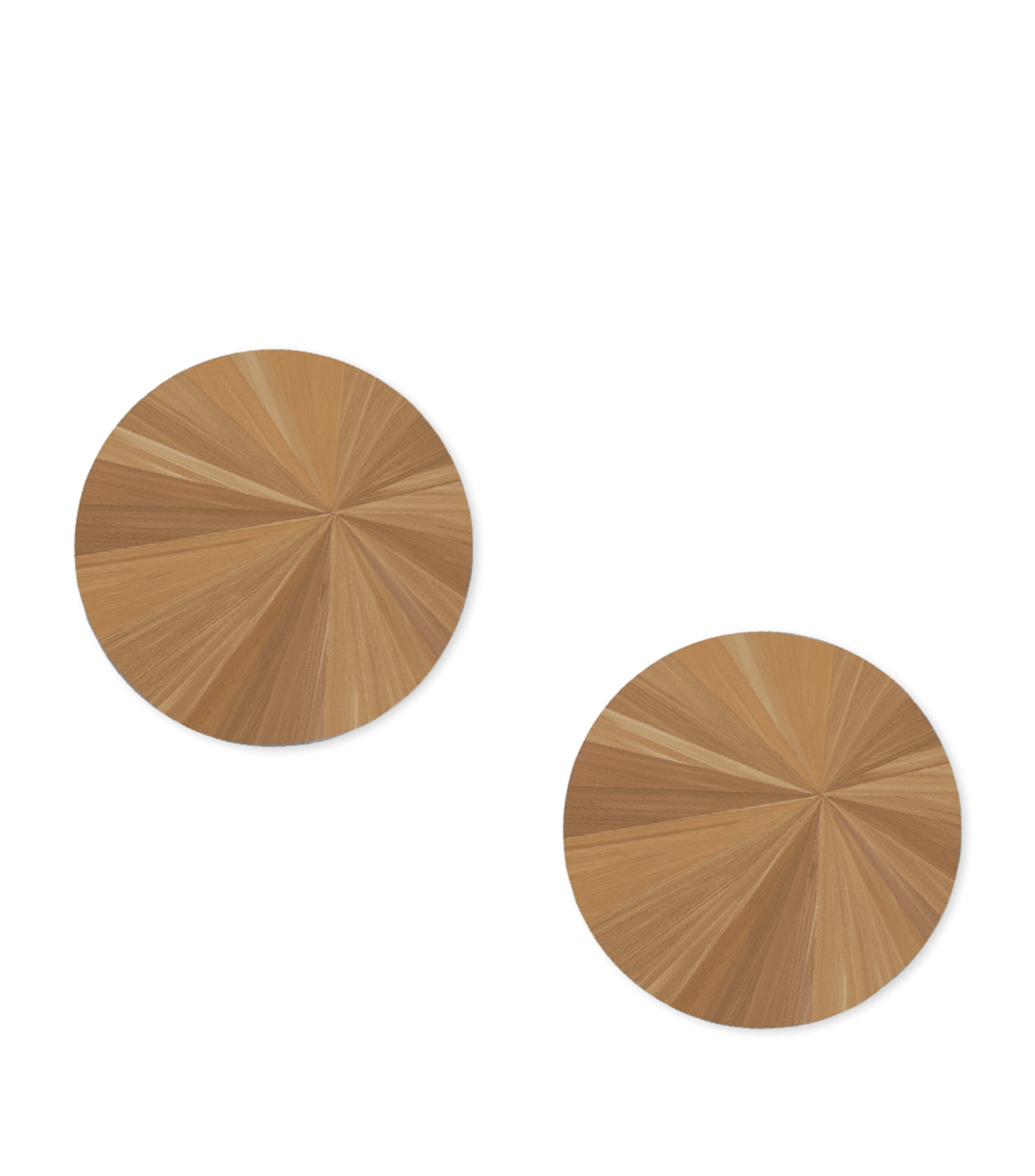 Hestialiving Everyday Set Of 2 Soleil Round Coasters In Metallic