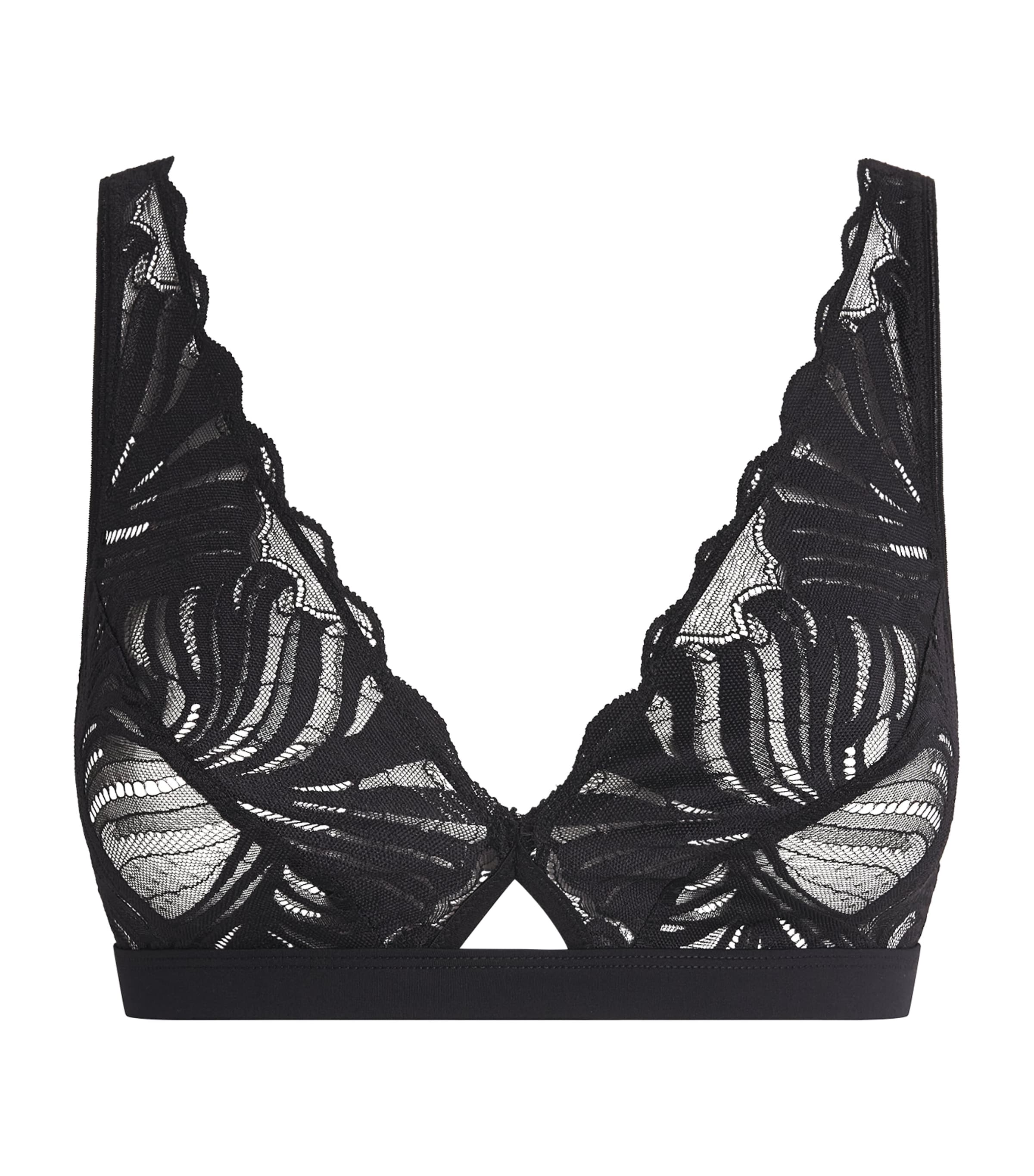 Falke Womens Delicate Touch Triangle Bra Black Image 1