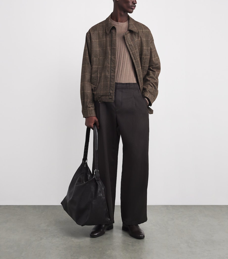 Virgin Wool Flannel Check Shirt Jacket F1013 Image 2