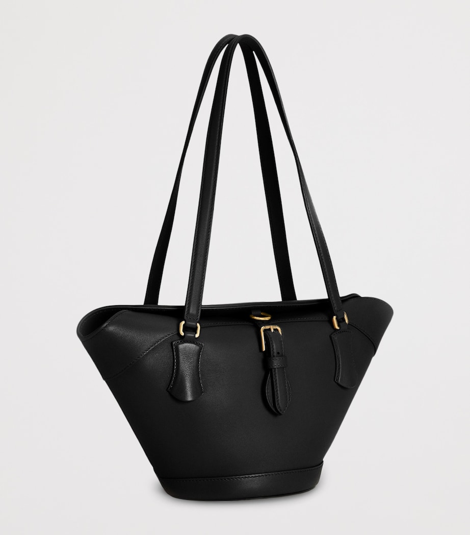Leather Capri Shoulder Bag 80999-BLACK Image 3