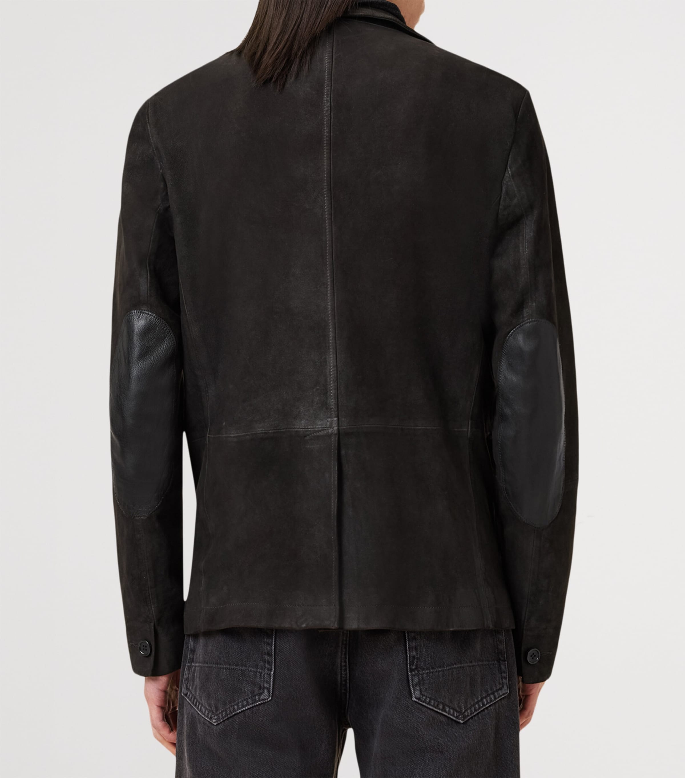 【新品】ALLSAINTS SURVEY LEATHER BLAZER AllSaints Grey Leather Survey Blazer | Harrods UK
