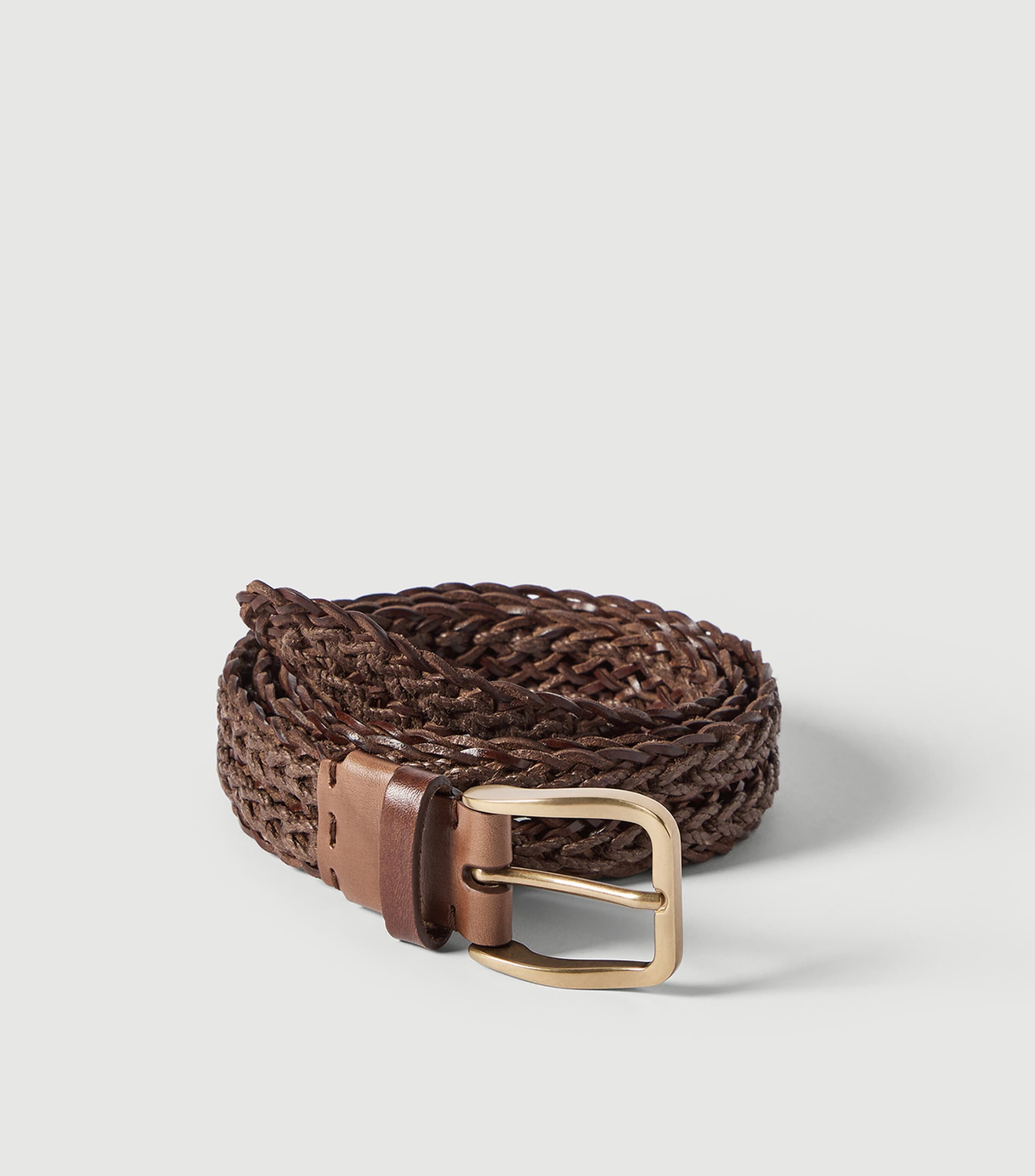 Brunello Cucinelli Leather Braided Belt Image 3