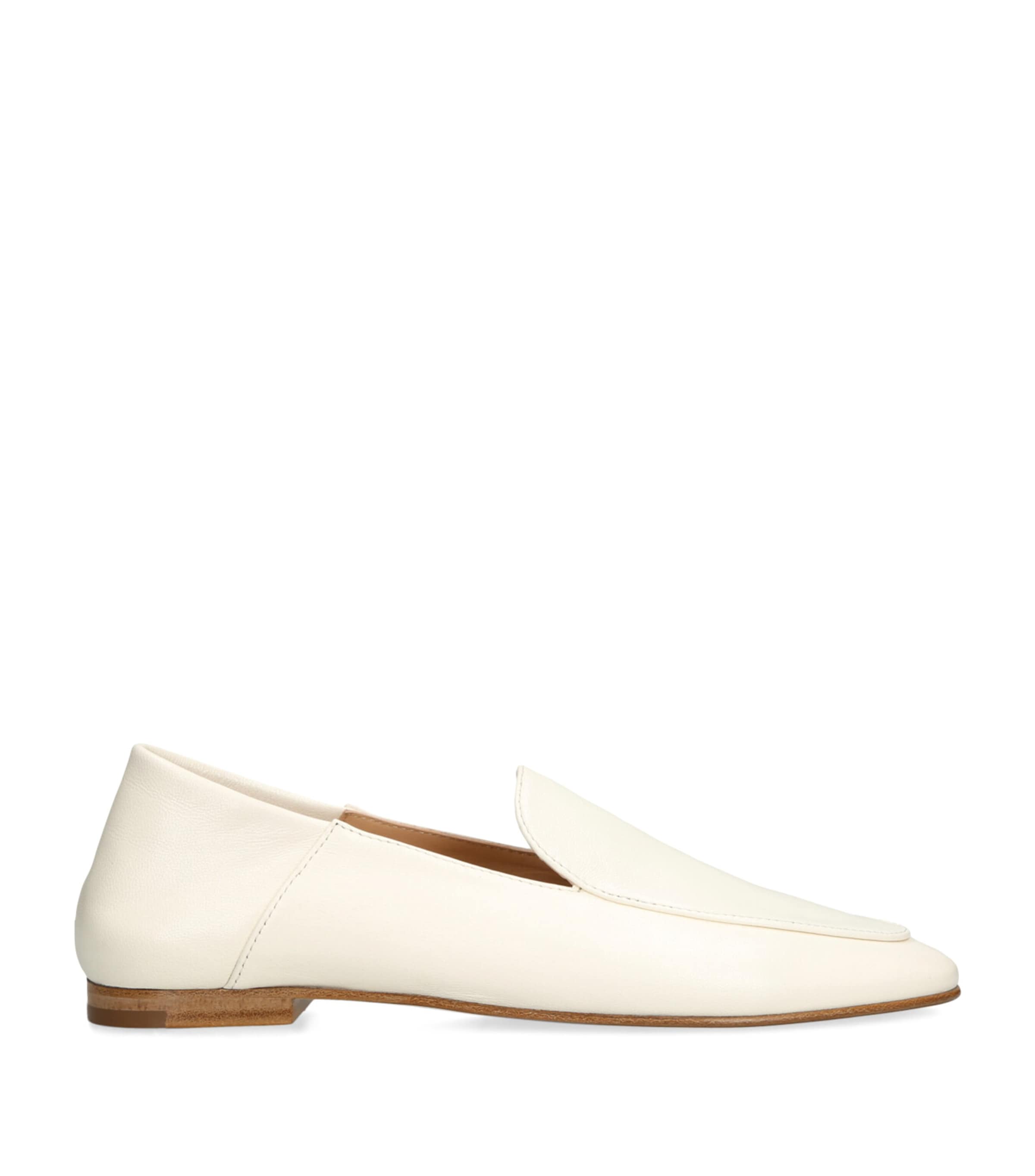 Dear Frances Leather Gio Loafers In White