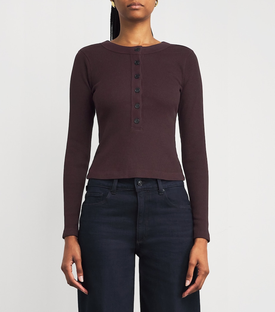 Varra Henley T-Shirt MAHOGANY Image 3