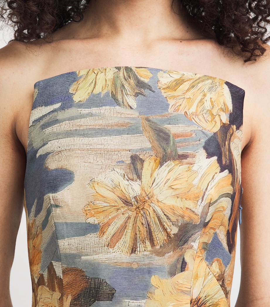 Cult Gaia Womens Wool-Silk Floral Wren Mini Dress Wild Dahlia Image 3