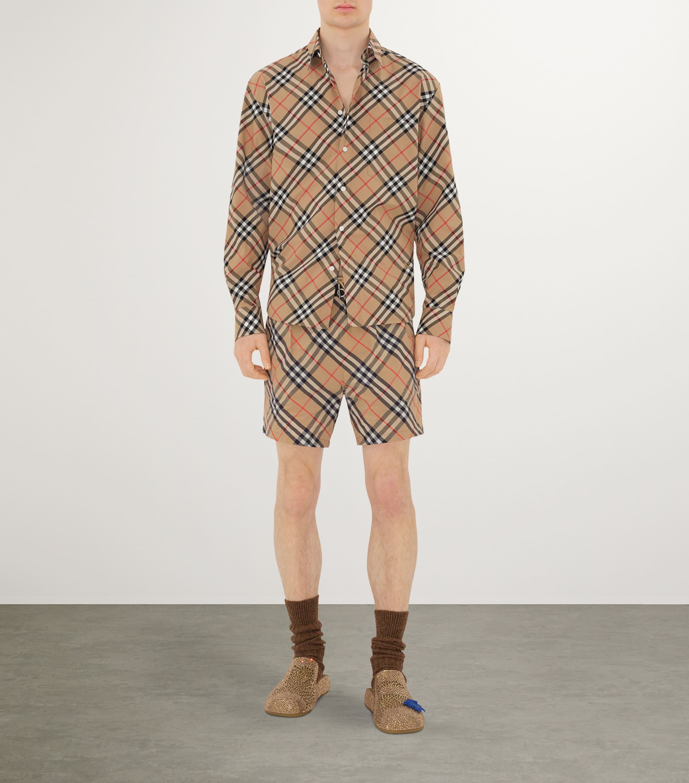 Burberry Mens Check Swim Shorts Sand Ip Check Image 5