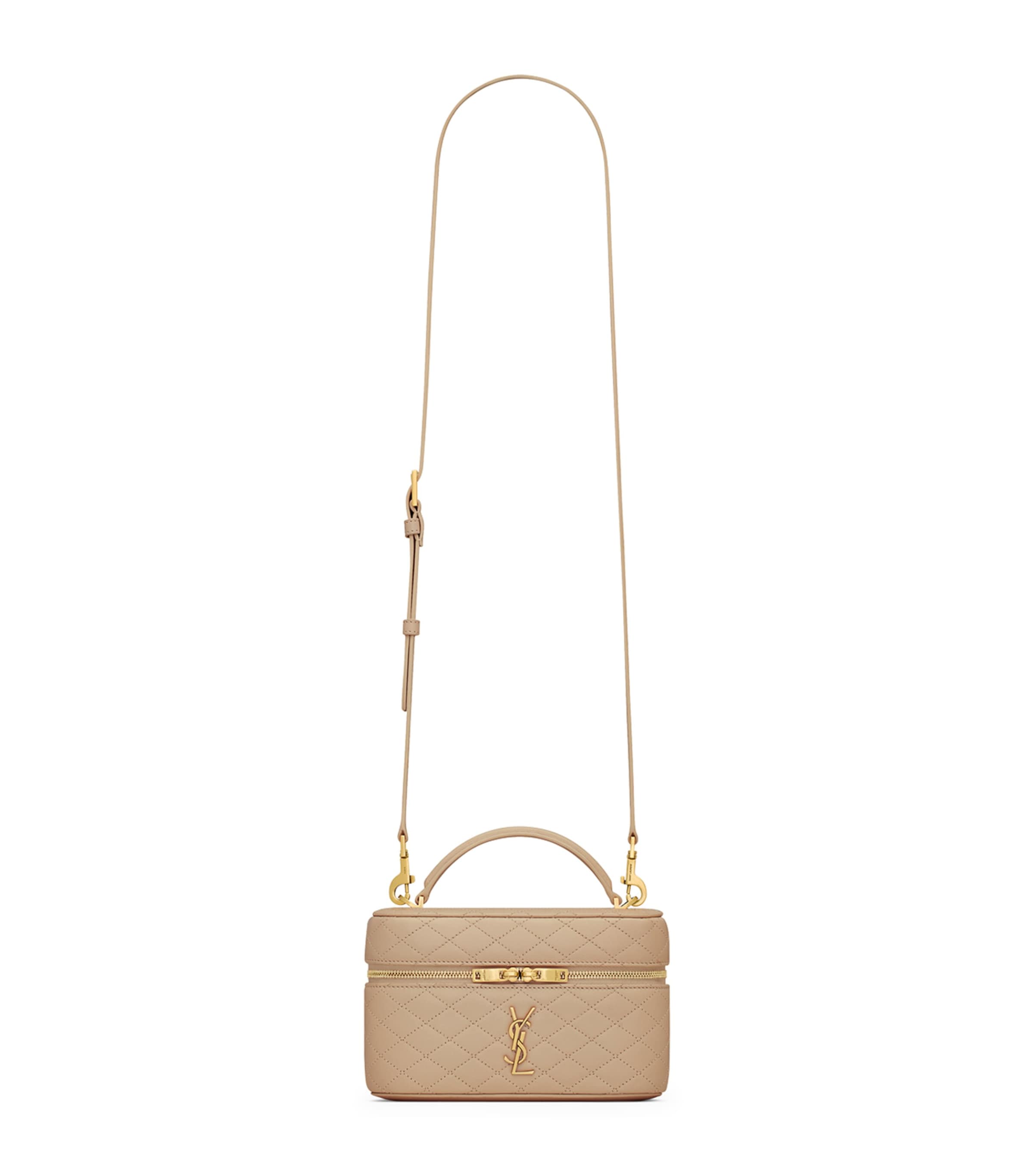 Saint Laurent Micro Gaby Top-handle Bag In Beige