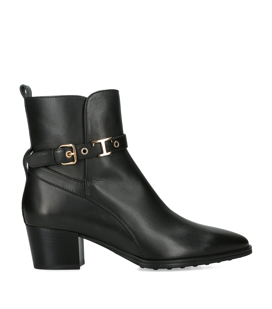 Tod's Leather Gomma Ankle Boots Black Image 1