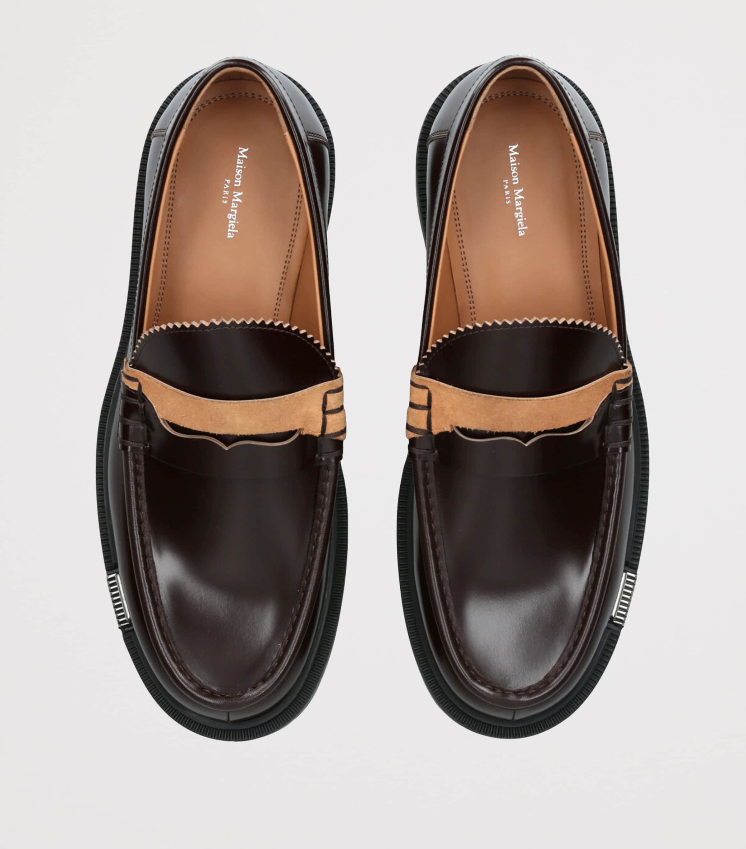 Maison Margiela Leather Décortiqué Loafers Dark Brown Image 4