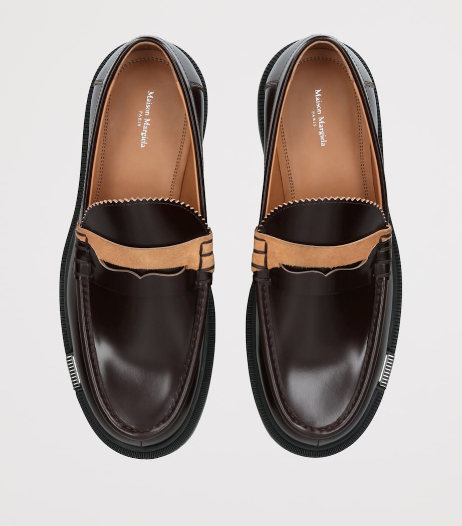 Maison Margiela Leather Décortiqué Loafers Dark Brown Image 4