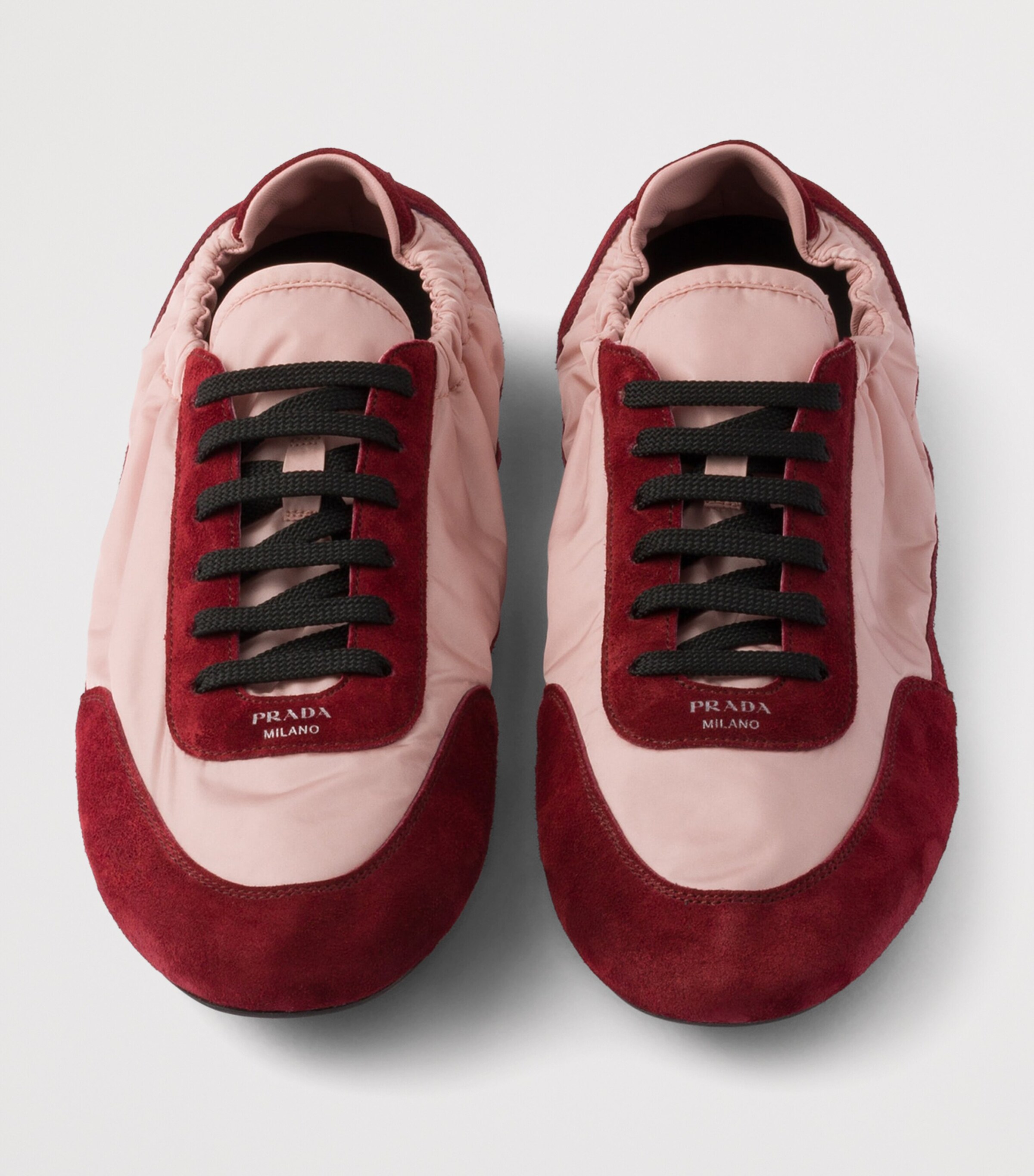Re-Nylon and Suede Collapse Sneakers F04VD Image 3
