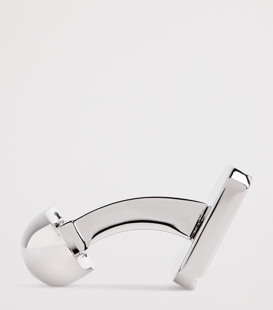 Rhodium-Plated Celtic Onyx Cufflinks ONYX Image 4