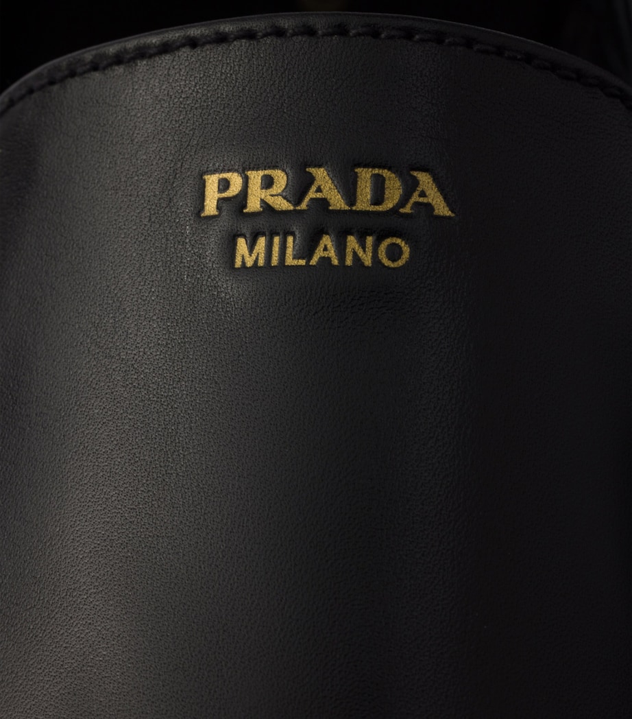 Prada Leather Logo Loafers Black Image 6