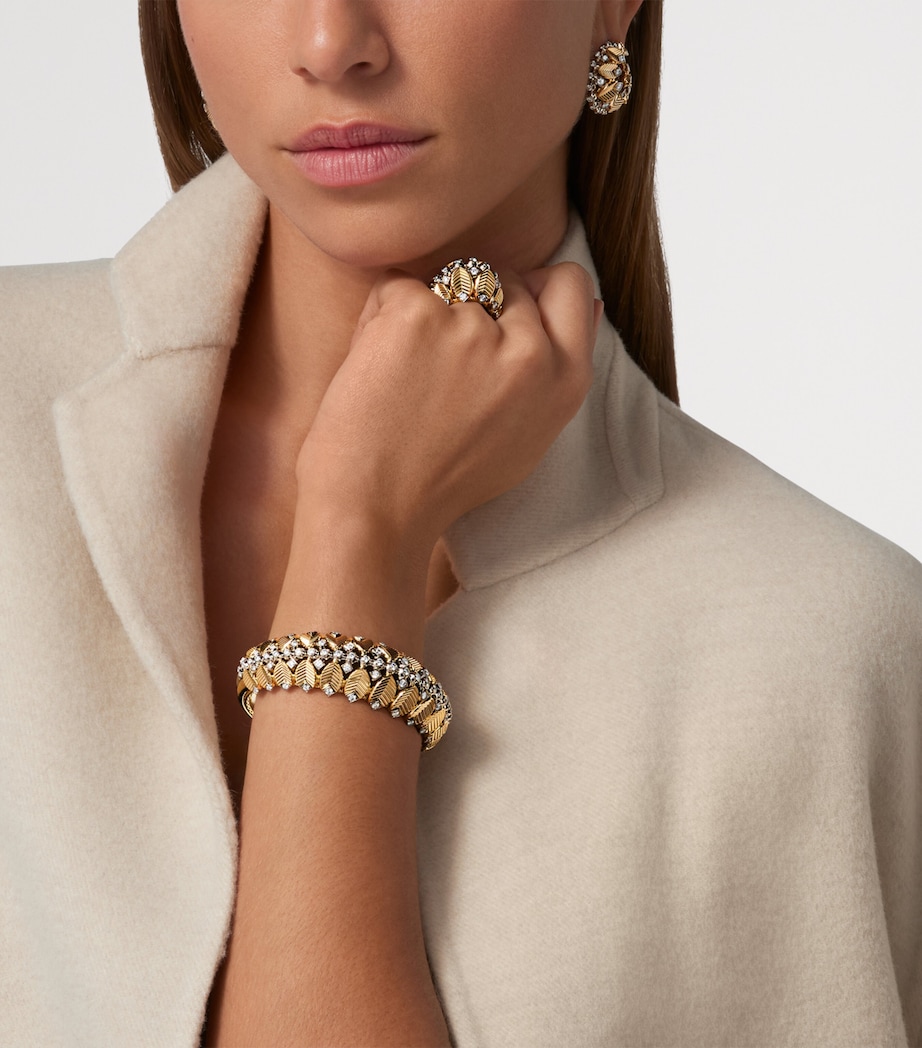 Yellow Gold, White Gold and Diamond Grain de Café Earrings YELLOW GOLD Image 9