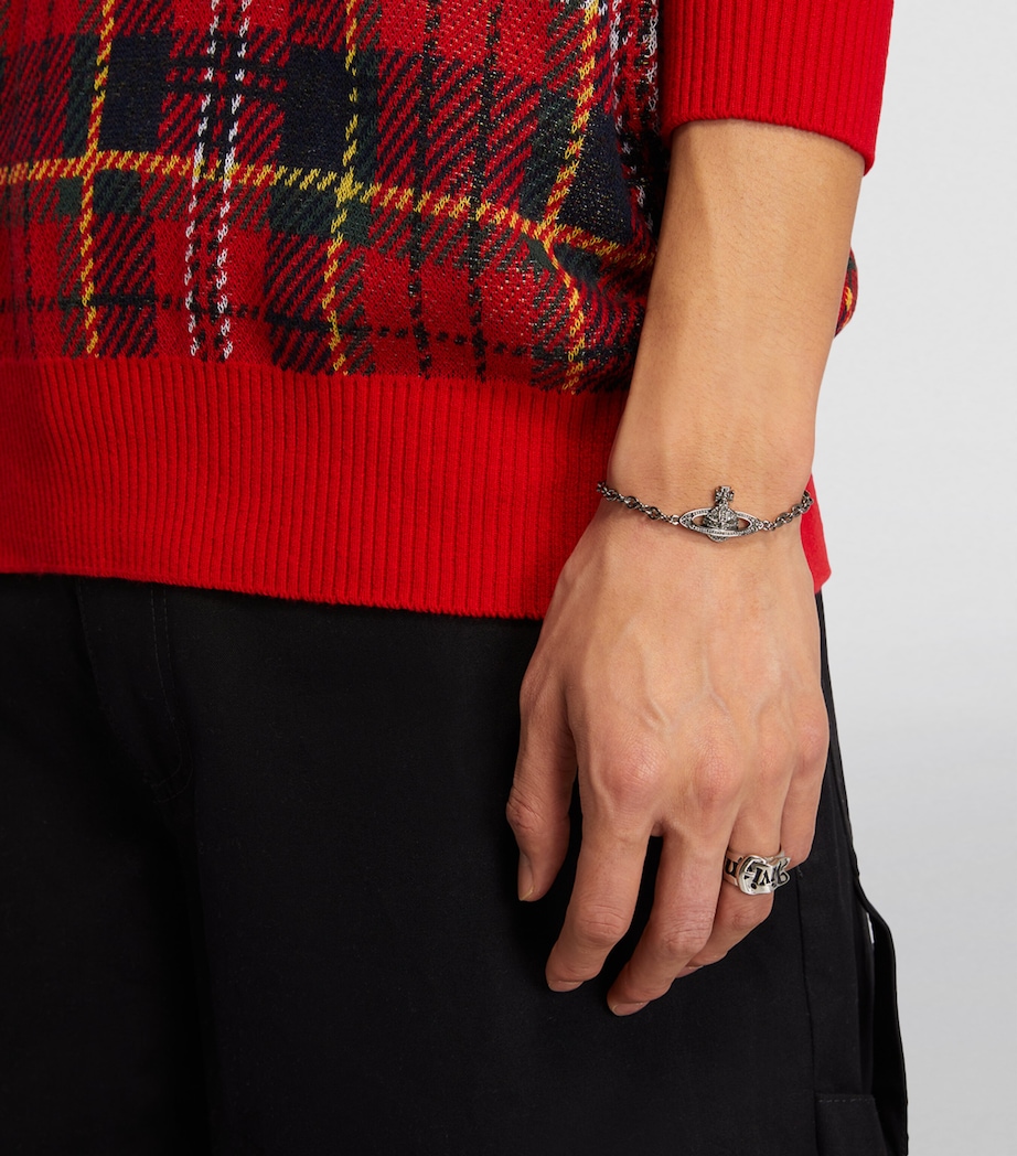 Silver Belt Ring P107- PLATINUM/BLACK Image 4