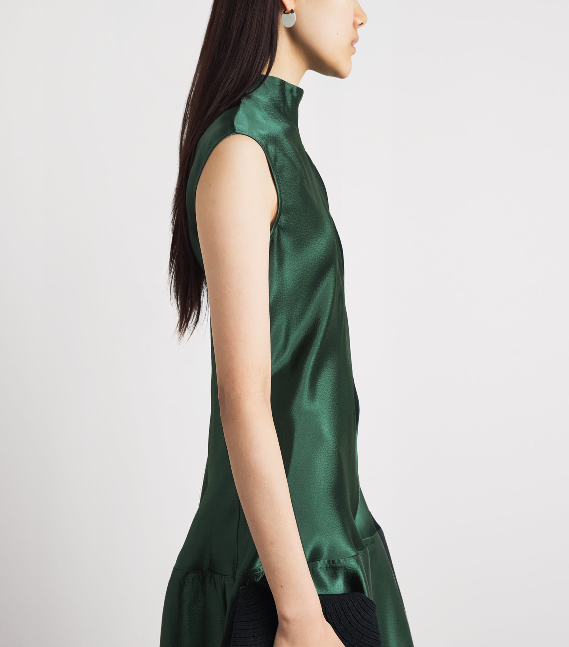 FFORME Womens Satin Nyx Maxi Dress Evergreen Image 5