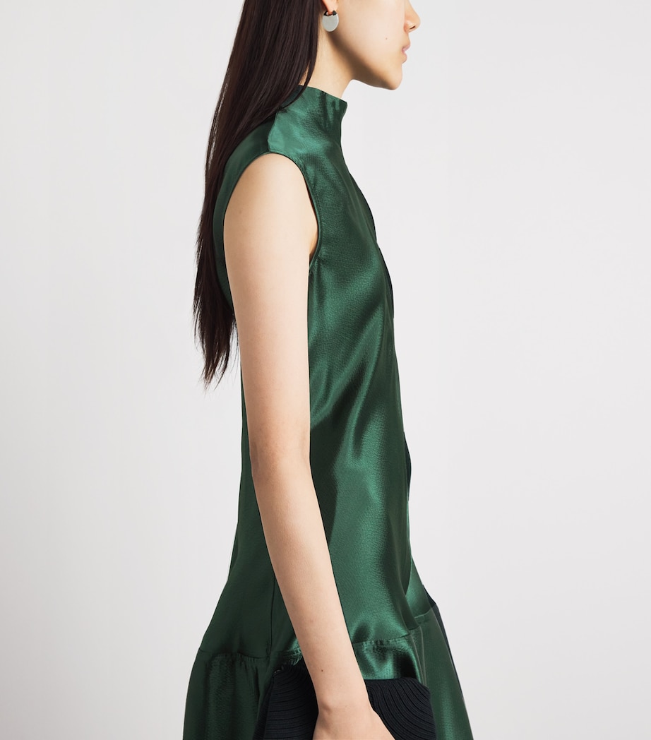 FFORME Womens Satin Nyx Maxi Dress Evergreen Image 5