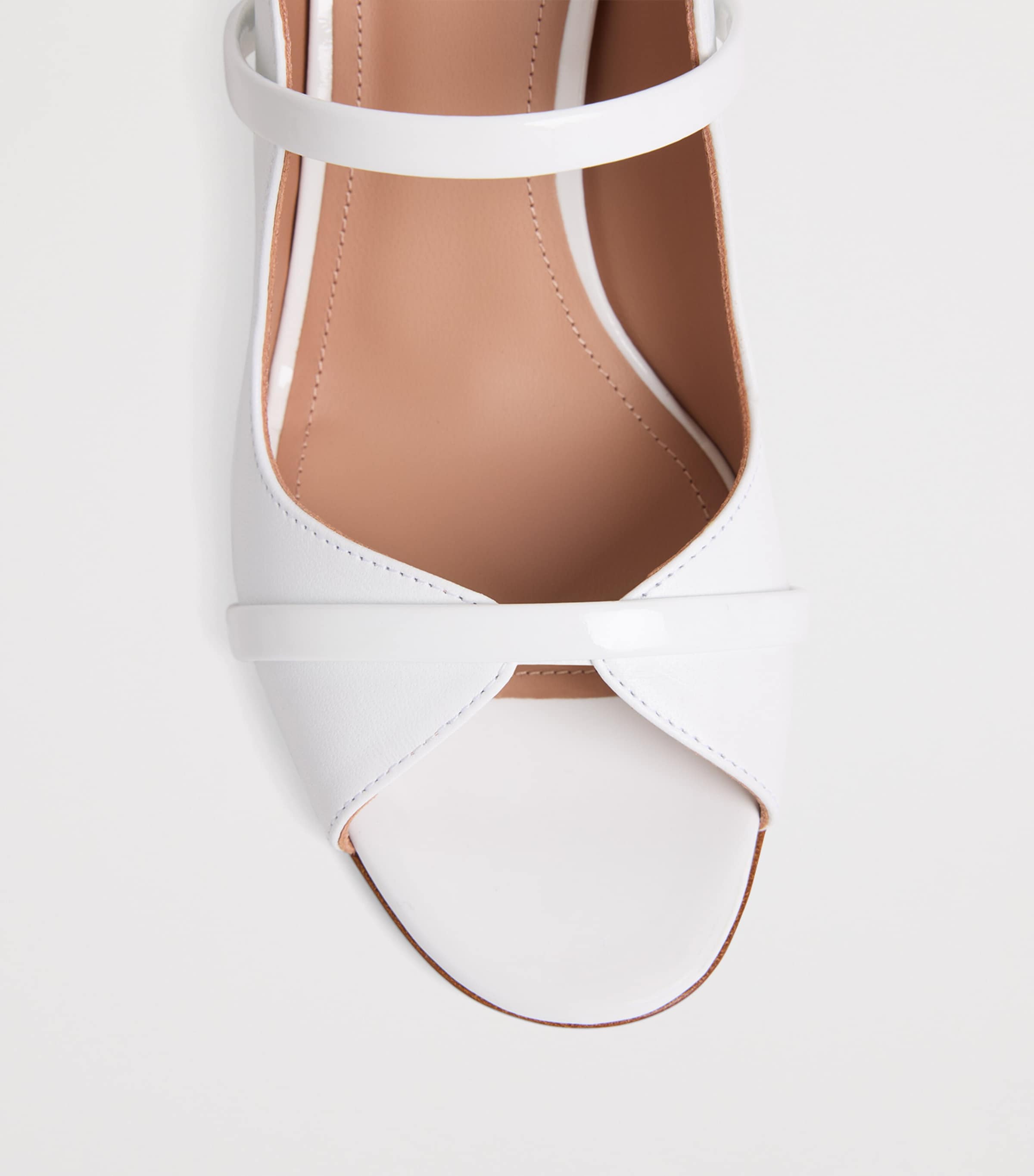 Leather Norah Heeled Sandals 70 WHITE Image 5