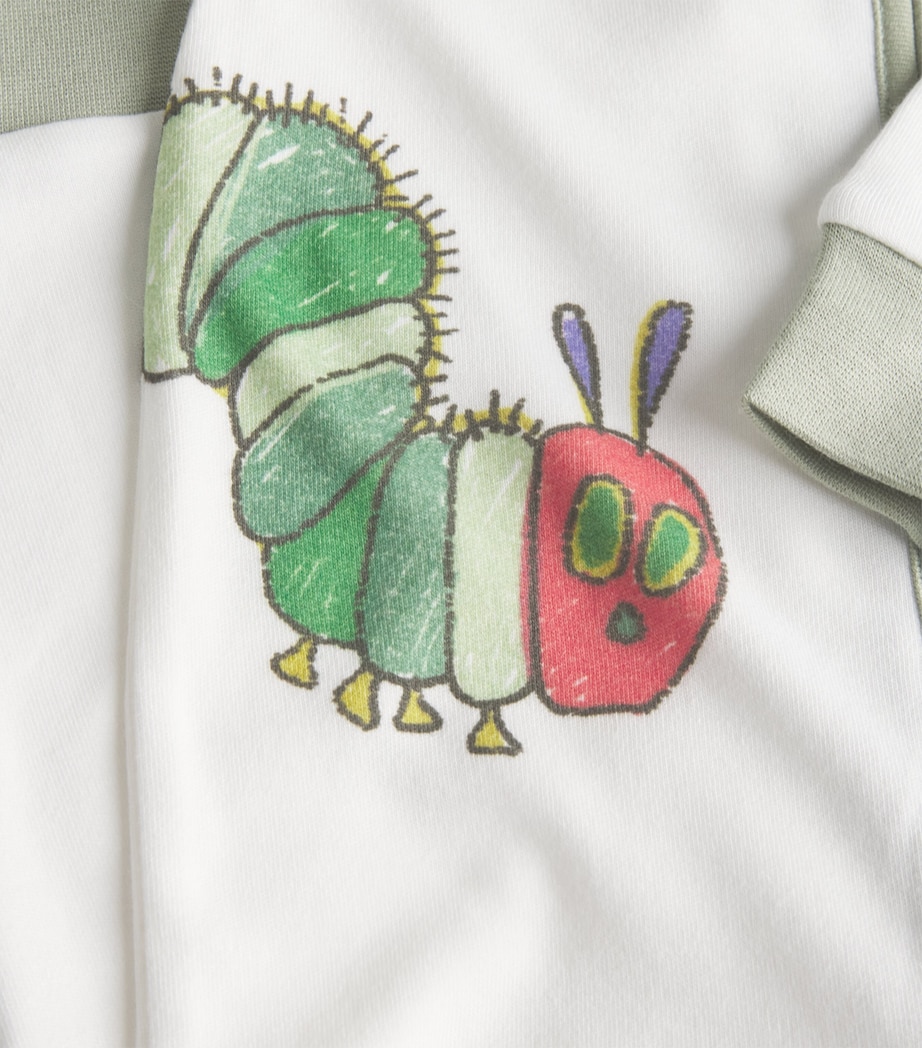 Organic Cotton-Bamboo The Very Hungry Caterpillar All-In-One (0-18 Months) CATERPILLAR & WHITE Image 3
