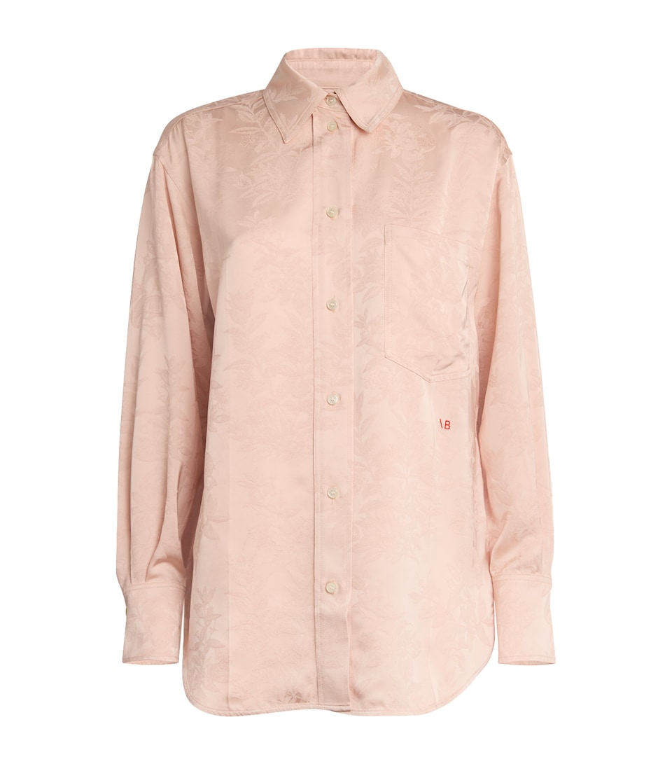 Satin Jacquard Pyjama-Style Shirt
