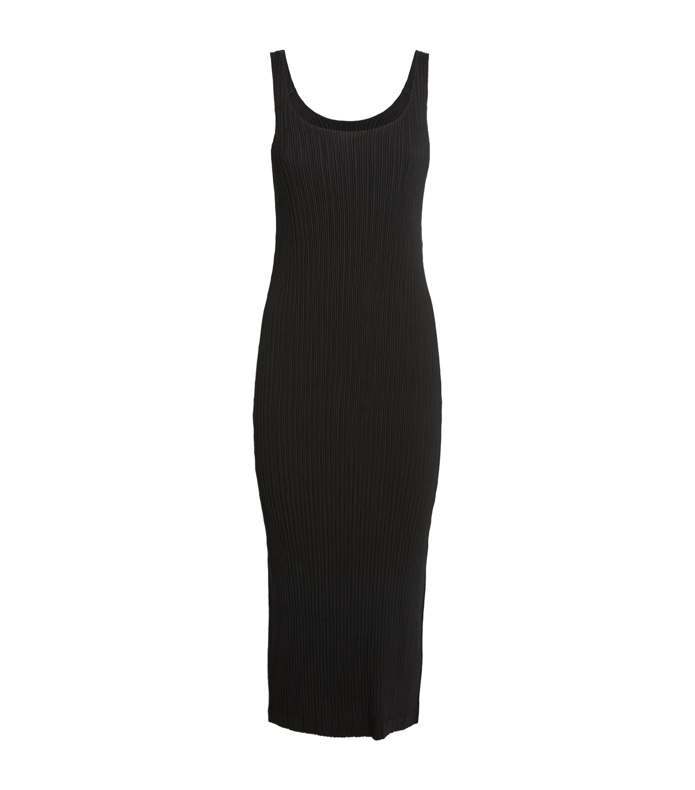 ISSEY MIYAKE HATCHING PLEATS 2 MIDI DRESS 