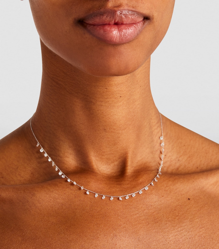 White Gold and Diamond 31-Stone Danaé Chain Necklace WHITE GOLD Image 4