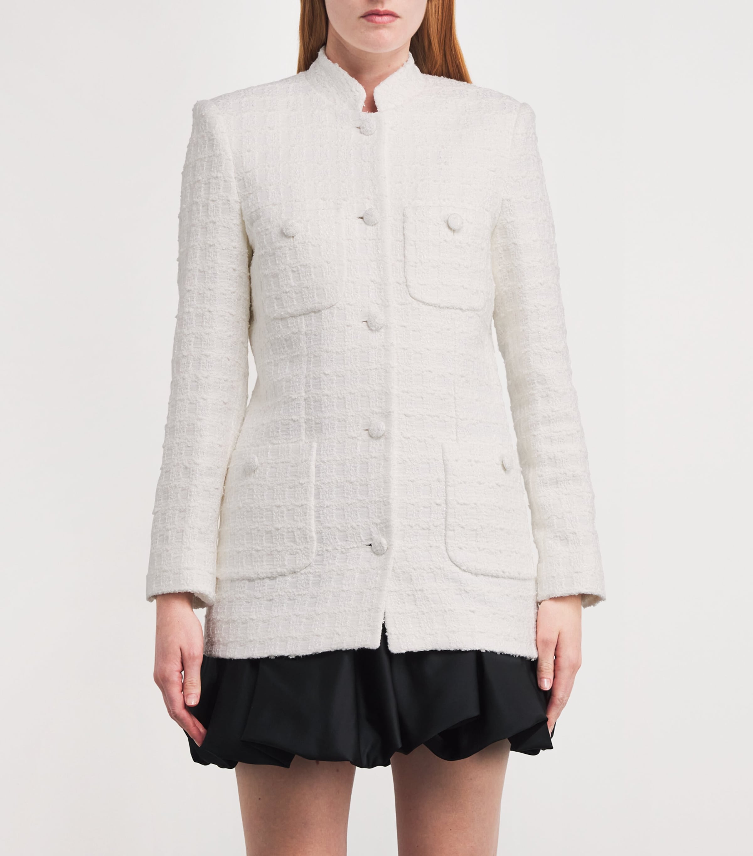 Liberowe Womens Tweed Raja Jacket White Image 3