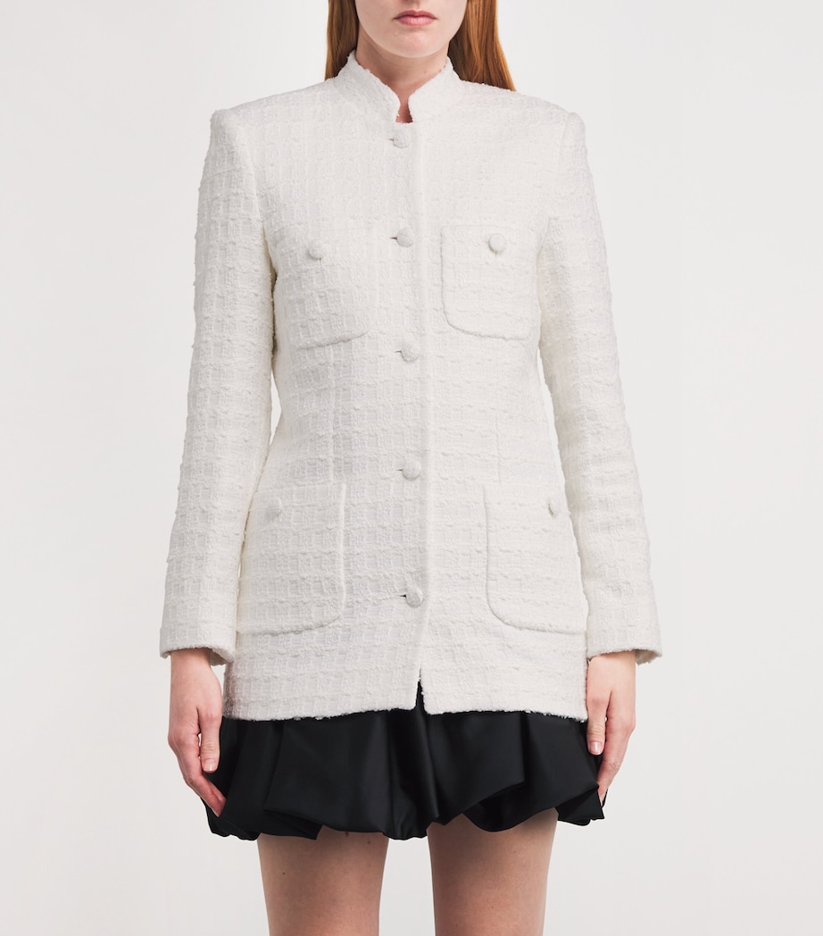 Liberowe Womens Tweed Raja Jacket White Image 3