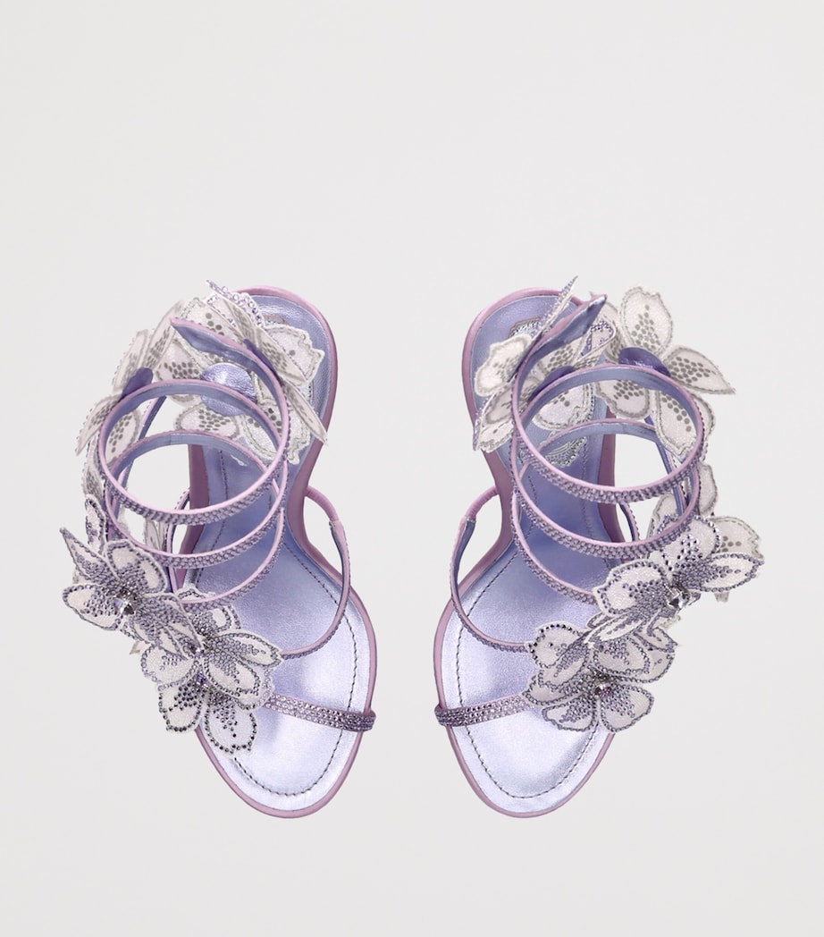Satin Floral Cleo Sandals 105 LILAC Image 4