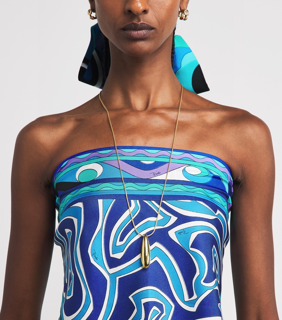 PUCCI Womens Silk Labirinto Triangle Scarf Top Image 3