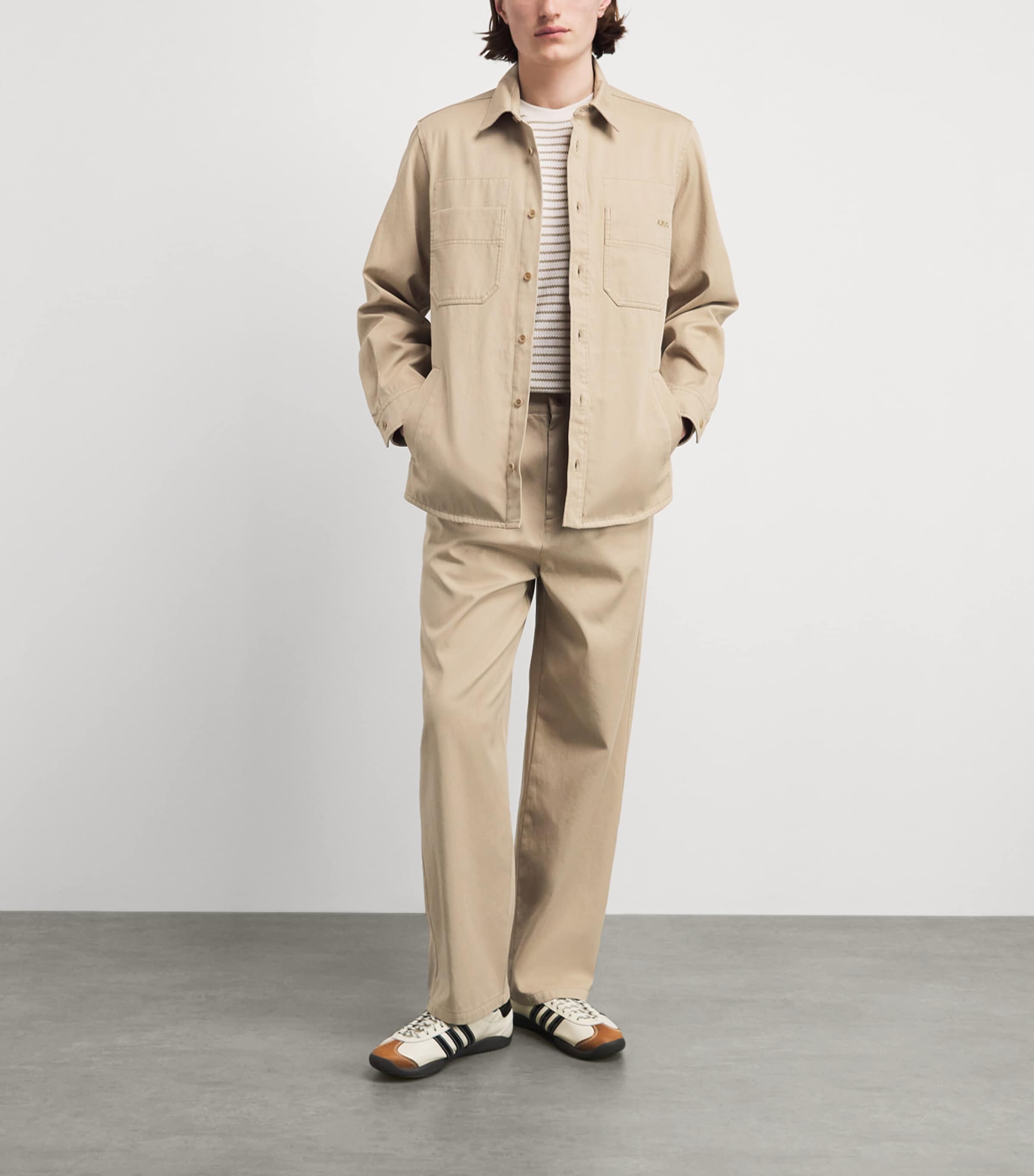 A.P.C. Mens Cotton Ricky Chinos Baa Beige Image 2