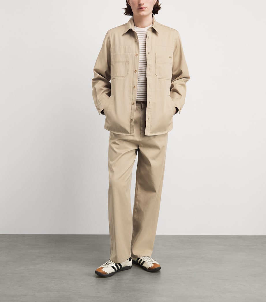 A.P.C. Mens Cotton Ricky Chinos Baa Beige Image 2
