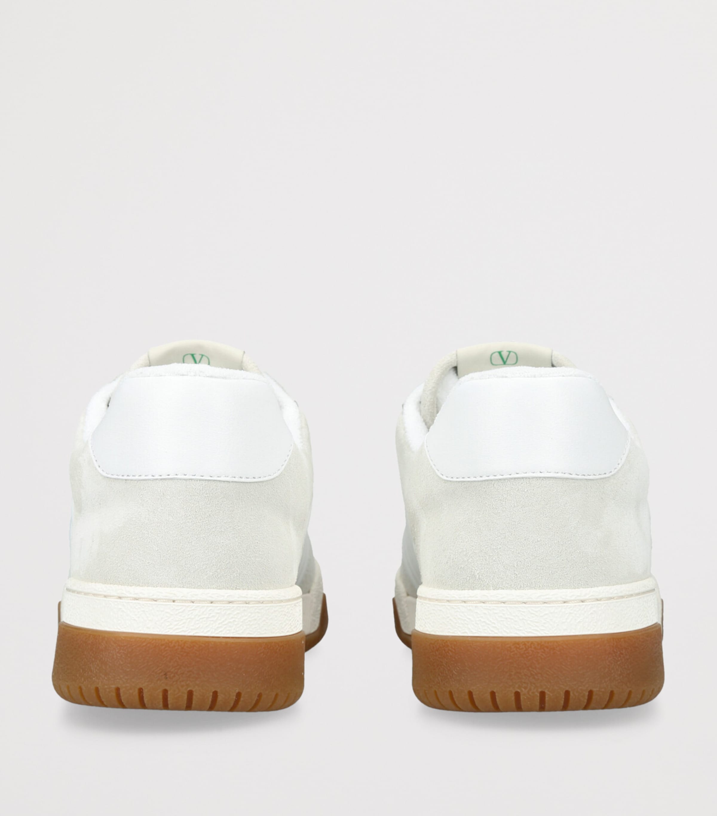 Leather-Suede Sparry Sneakers WHITE Image 2