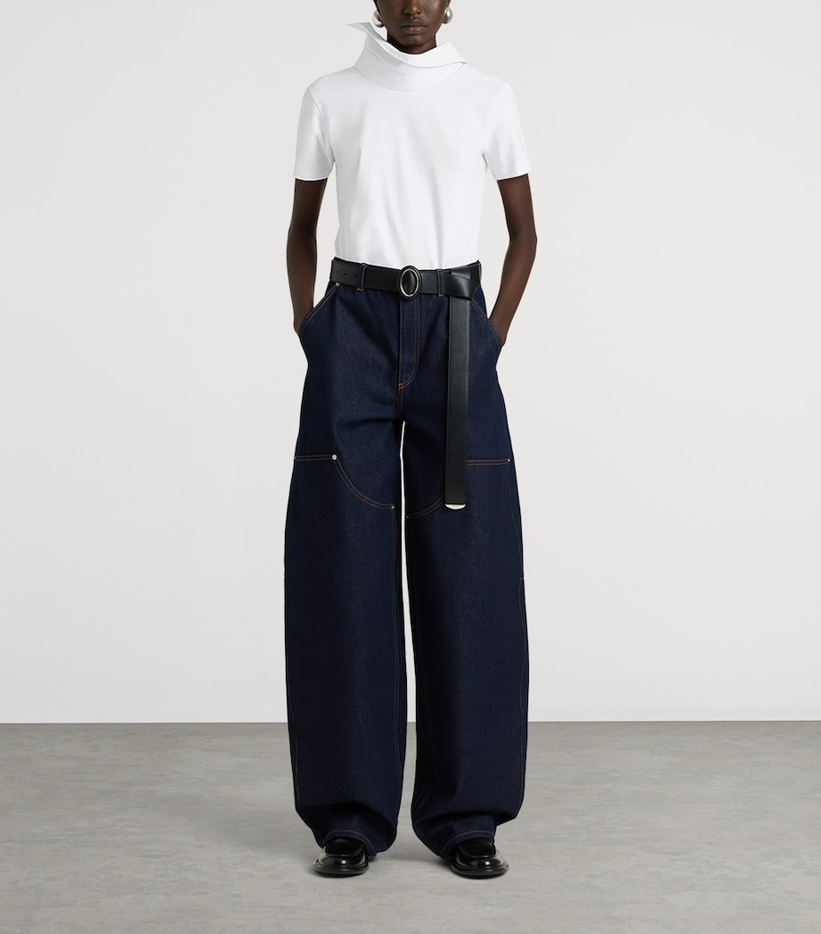 Givenchy Womens Raw Balloon Jeans Image 2