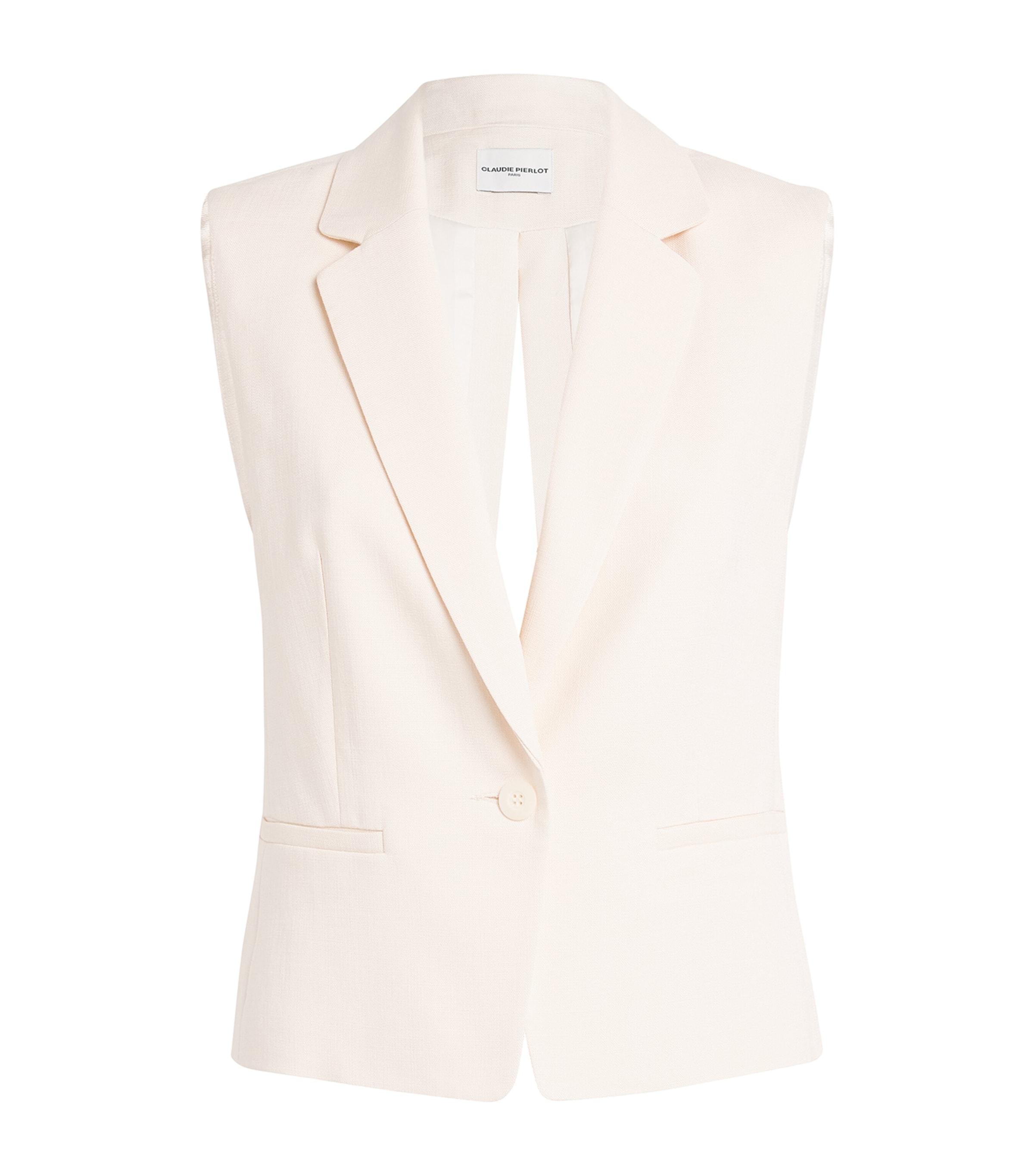 Claudie Pierlot Tie-detail Waistcoat In Neutral