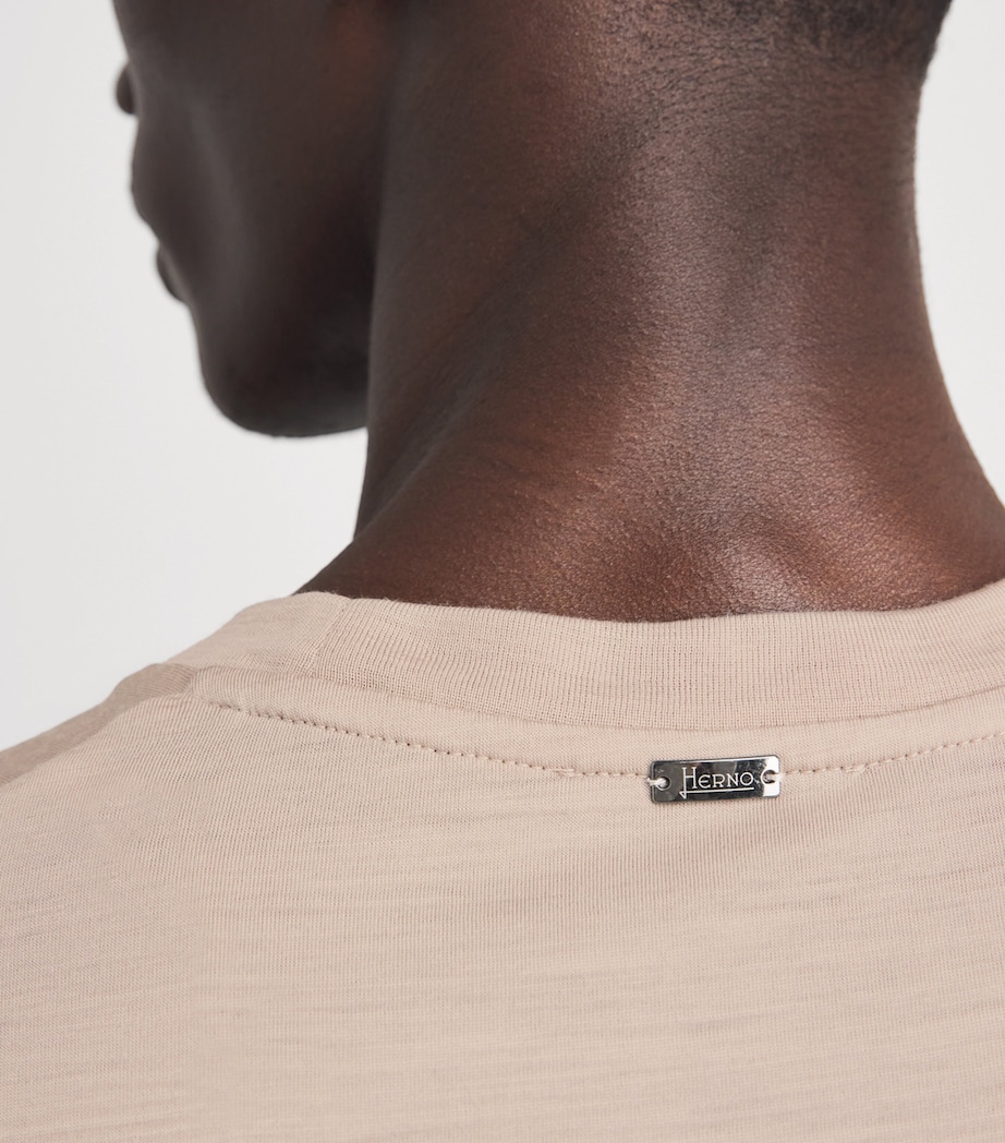 Herno Mens Wool T-Shirt Chantilly Image 3