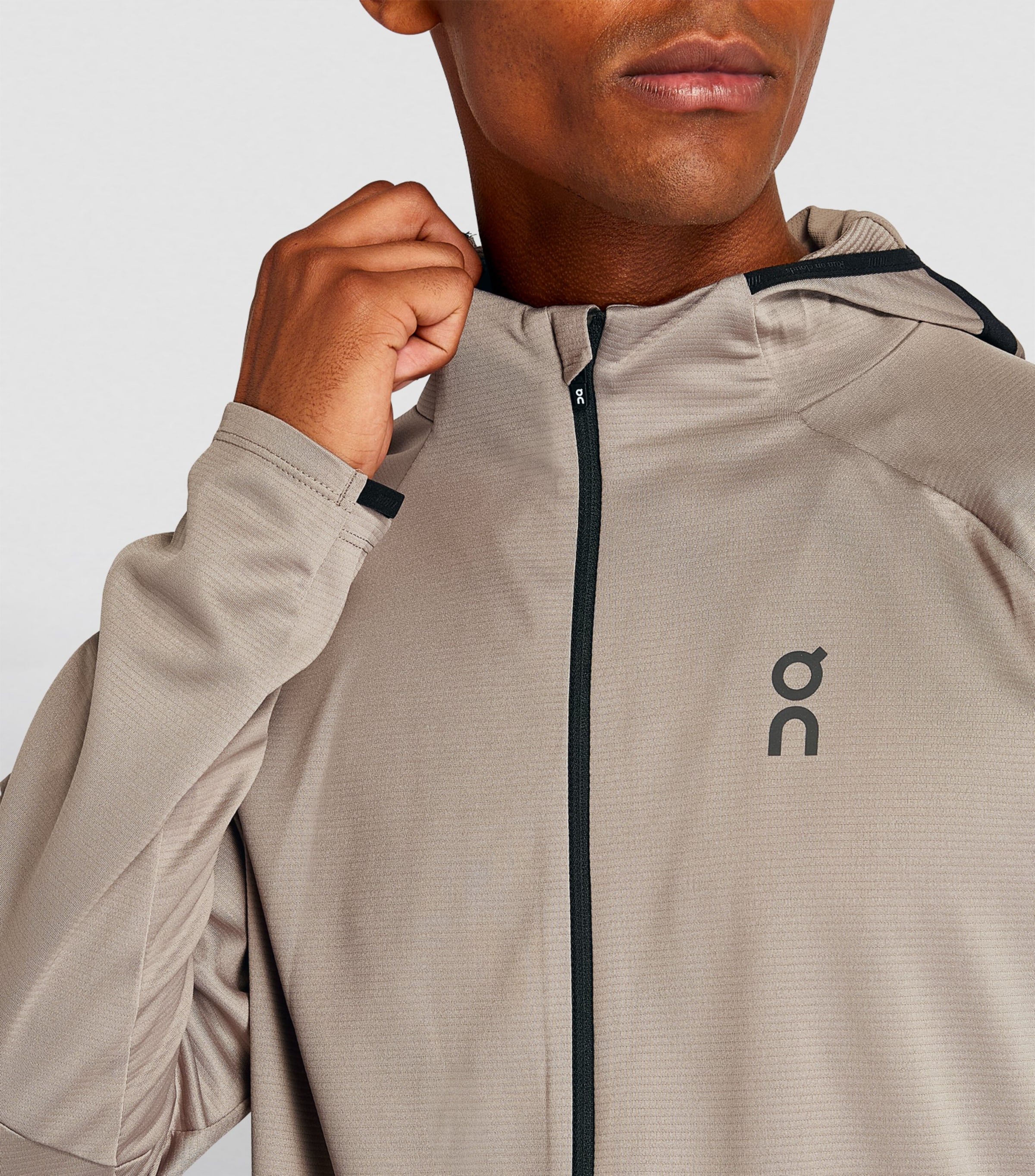 Climate Running Zip-Up Hoodie CINDER Image 6