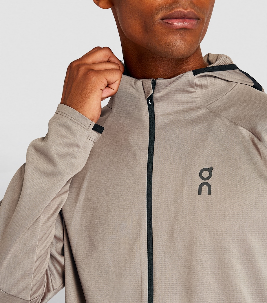 Climate Running Zip-Up Hoodie CINDER Image 6